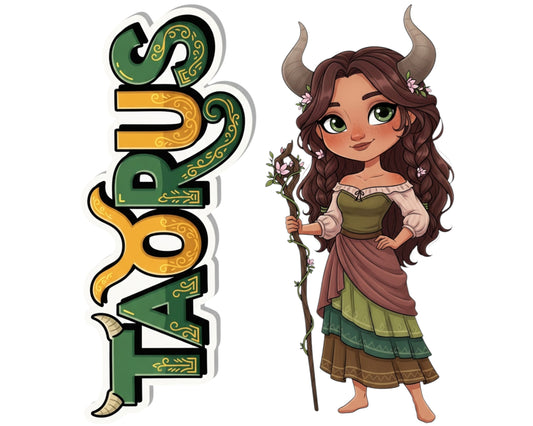 Taurus Sticker and Magnet - the Celestial Bull Horoskins™ – Zodiac Earth Sign | Waterproof & UV-Proof