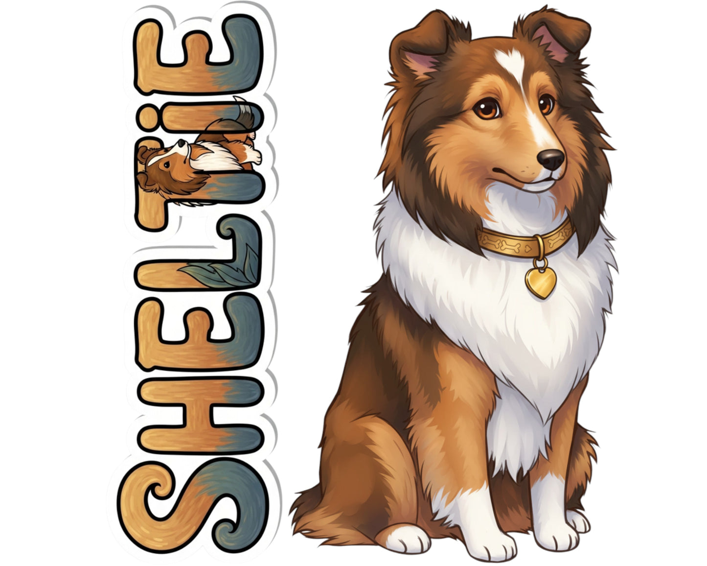 Sheltie Sticker and Magnet - Shadow of the Isles Pawkins™ – Herding Dog Breed | Waterproof & UV-Proof