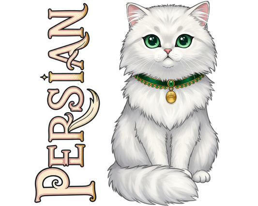 Persian Sticker and Magnet - Feline Aristocrat Purrkins™ – Long-haired Cat Breed | Waterproof & UV-Proof
