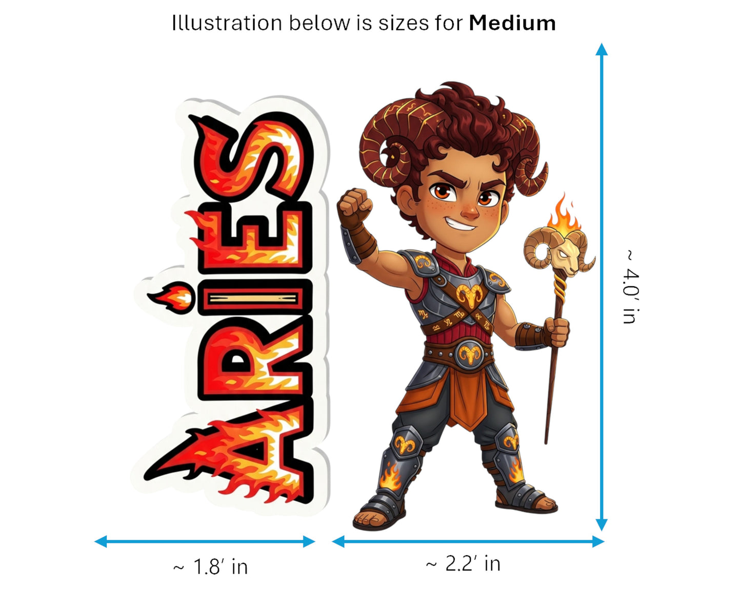 Aries Sticker and Magnet - the Daring Ram Horoskins™ – Zodiac Fire Sign | Waterproof & UV-Proof
