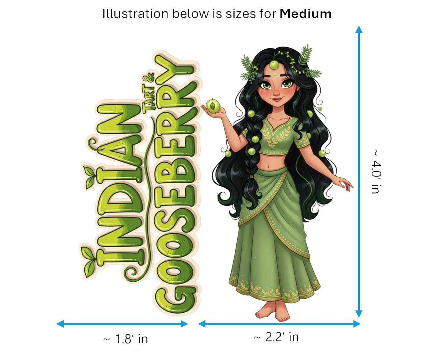 Indian Gooseberry Sticker and Magnet - The Bearer of Wellness Treekins™ – Ayurvedic Spirit | Waterproof & UV-Proof