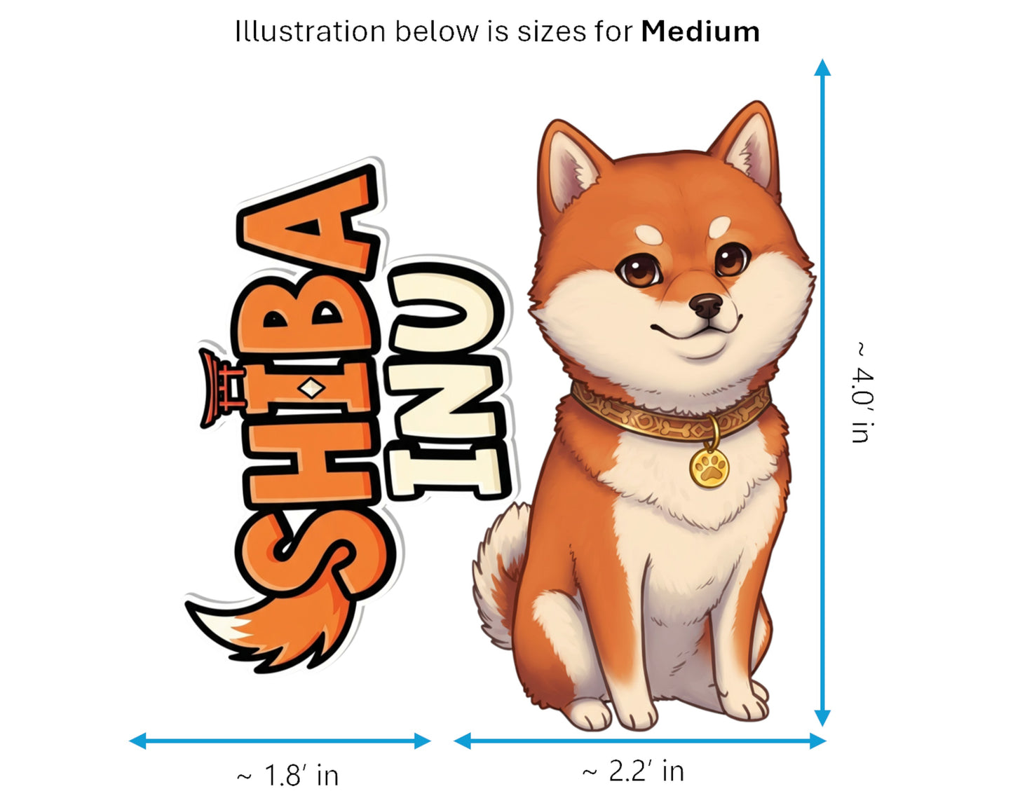Shiba Inu Sticker and Magnet - Internet's Doge Pawkins™ – Japanese Dog Breed | Waterproof & UV-Proof