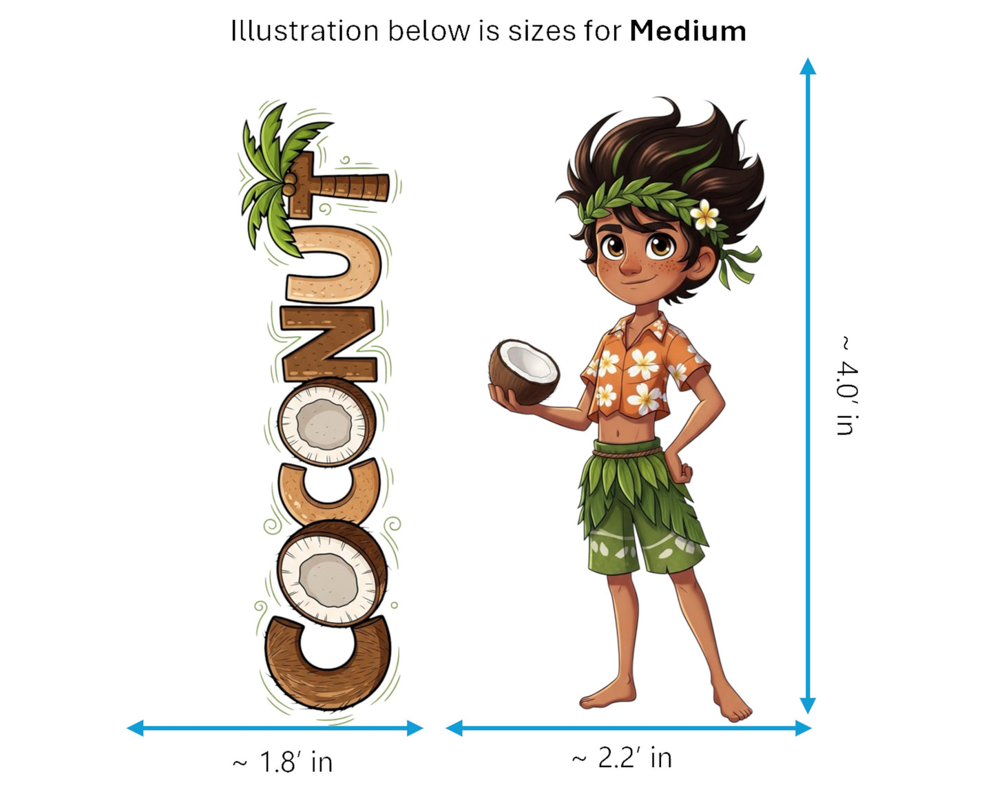 Coconut Sticker and Magnet - The Island Dweller Treekins™ – Tropical Spirit | Waterproof & UV-Proof