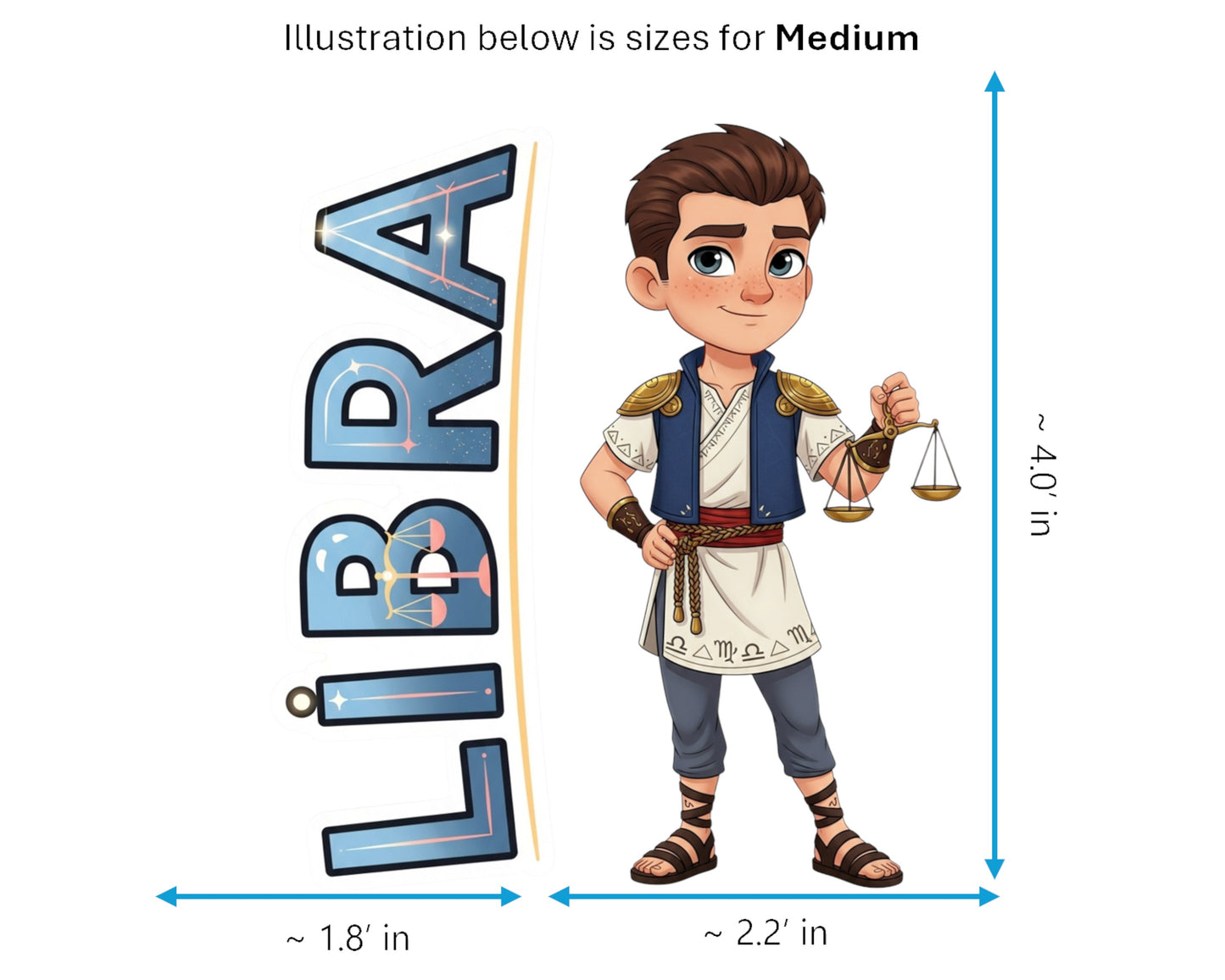 Libra Sticker and Magnet - the Harmonizer Horoskins™ – Zodiac Air Sign | Waterproof & UV-Proof