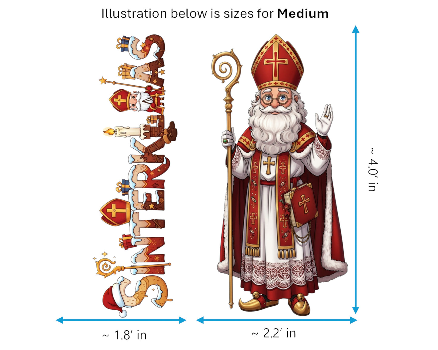 Saint Nicholas Sticker and Magnet - the Wonderworker Biblikins™ – The Original Sinterklaas | Waterproof & UV-Proof (Copy)