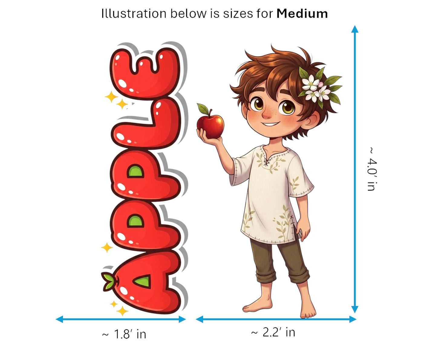 Apple Sticker and Magnet - The Orchard Keeper Treekins™ – Orchard Sprite | Waterproof & UV-Proof