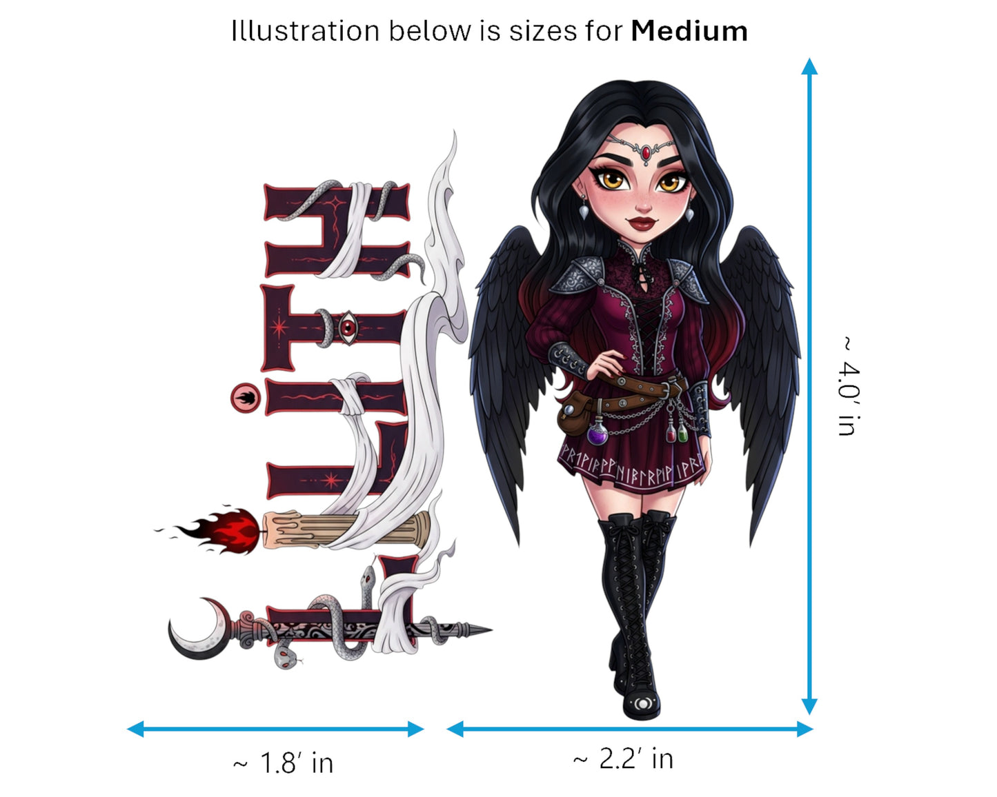 Lilith Sticker and Magnet - Queen of the Night Biblikins™ – Primordial Figure of Folklore | Waterproof & UV-Proof