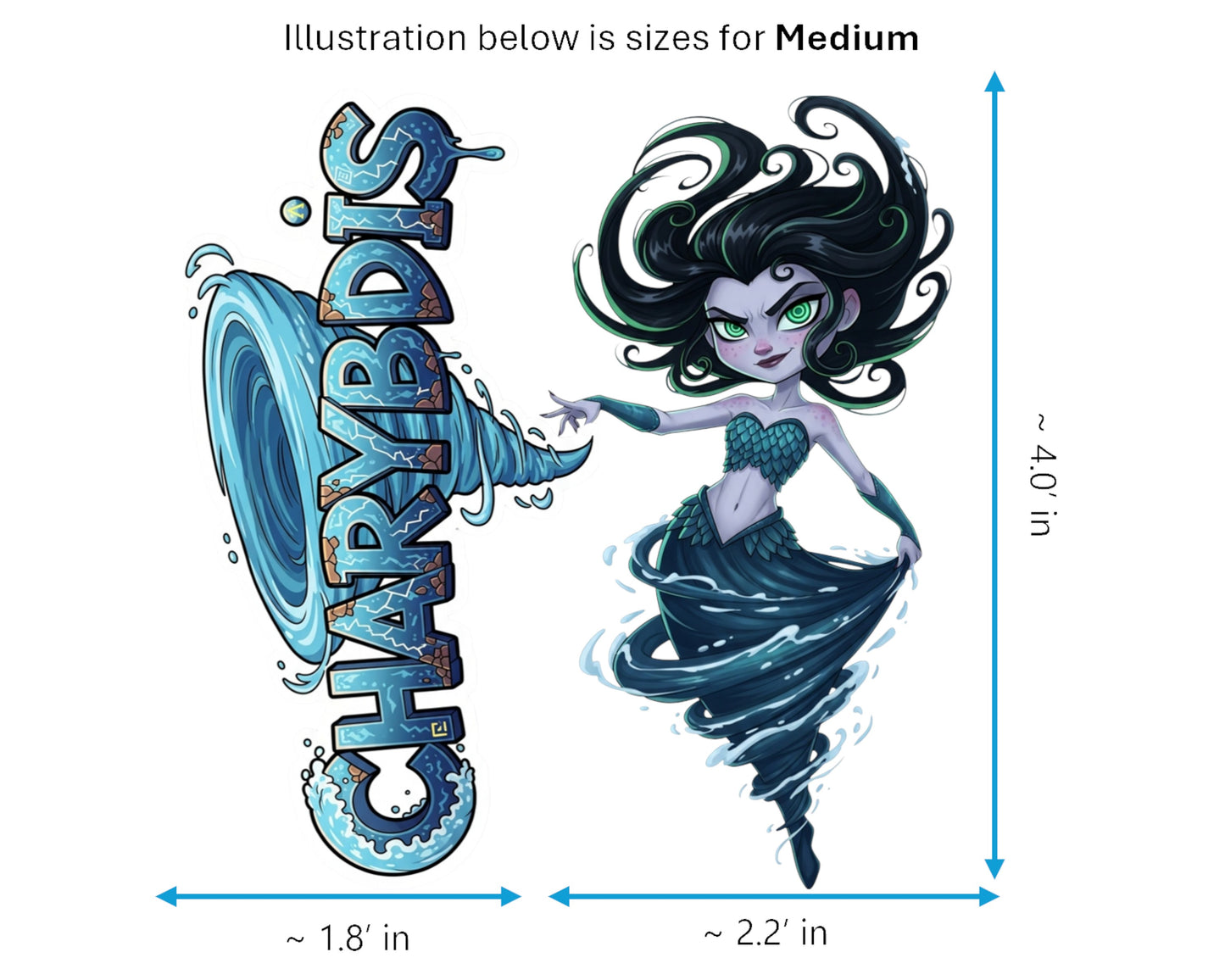 Charybdis Sticker and Magnet - Living Whirlpool Mythkins™ – Greek Sea Monster | Waterproof & UV-Proof