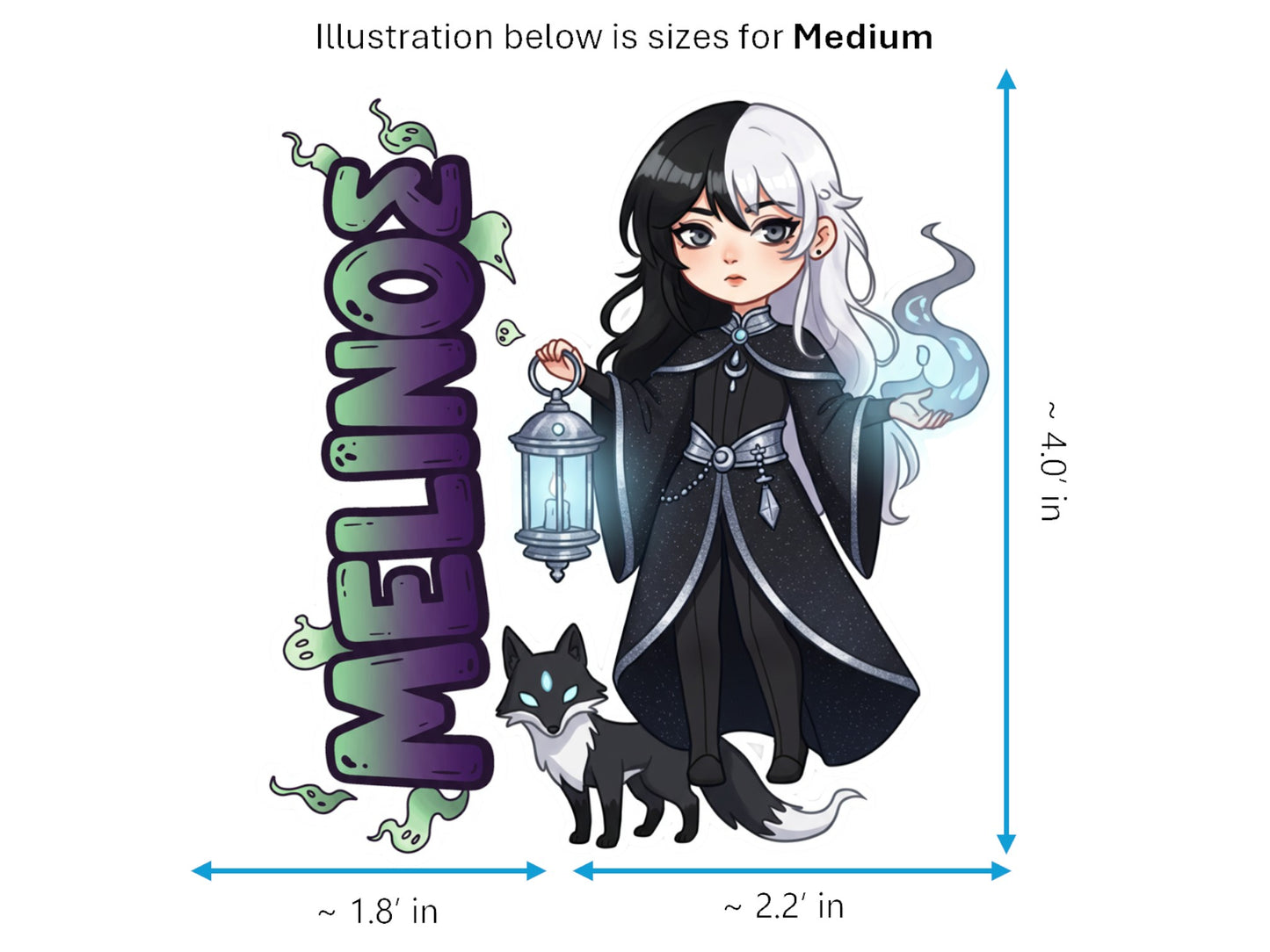 Melinoë Sticker and Magnet - Goddess of Ghosts Mythkins™ – Chthonic Goddess | Waterproof & UV-Proof