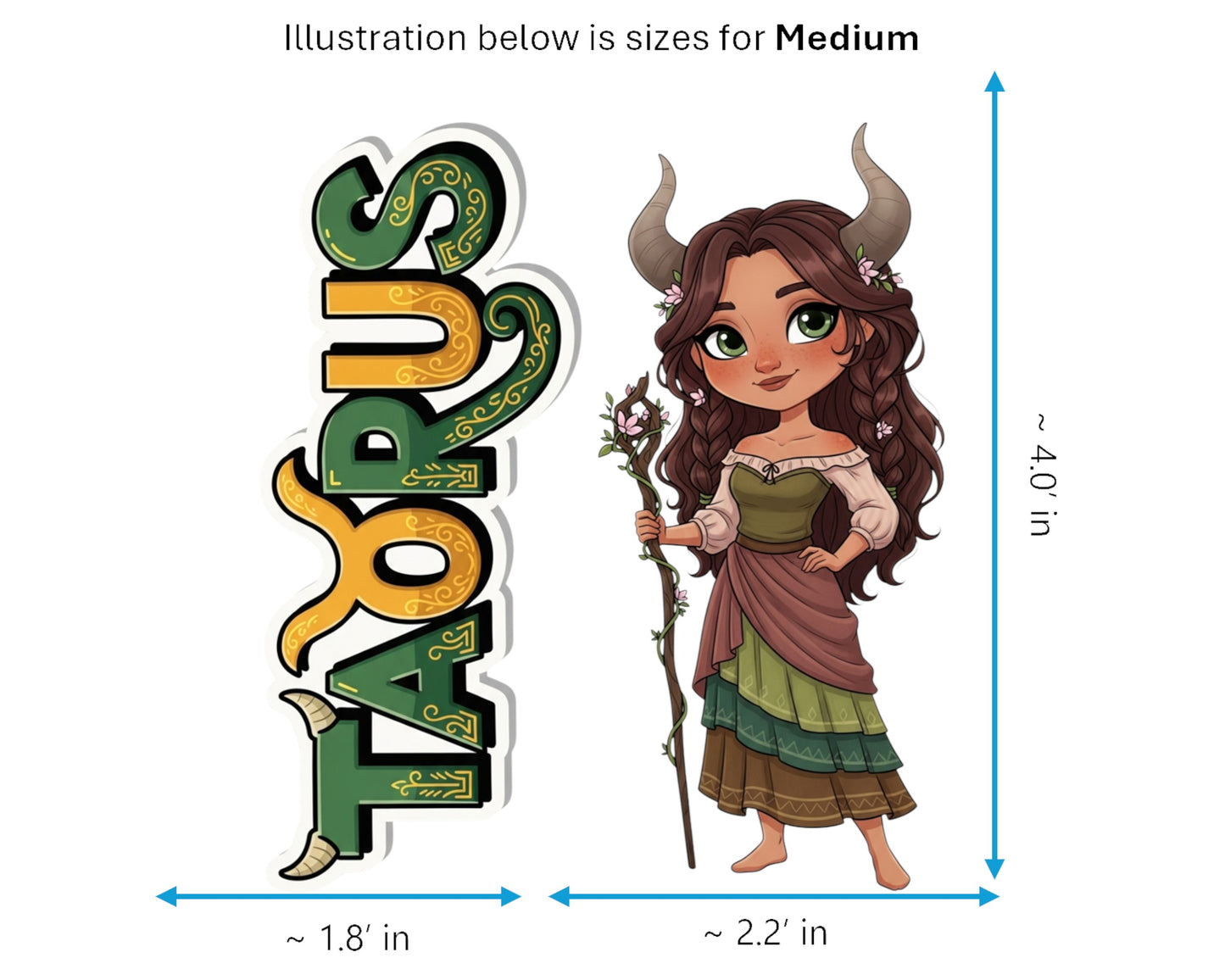 Taurus Sticker and Magnet - the Celestial Bull Horoskins™ – Zodiac Earth Sign | Waterproof & UV-Proof