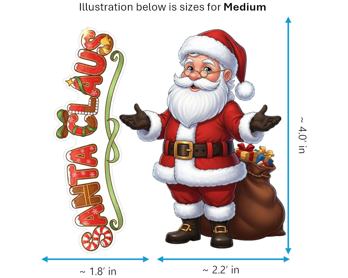 Santa Claus Sticker and Magnet - Jolly Old Saint Nick Biblikins™ – Christmas Icon | Waterproof & UV-Proo