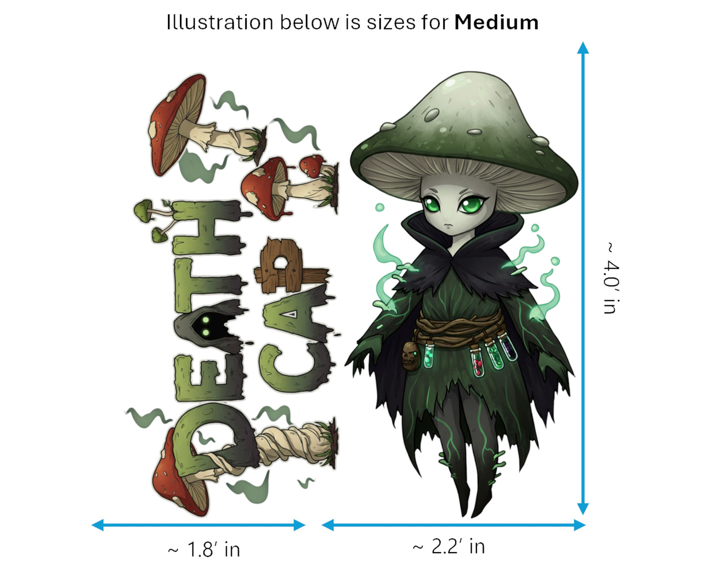 Death Cap Sticker and Magnet - Deadly Deceiver Fungikins™ – Poisonous Mushroom Art | Waterproof & UV-Proof