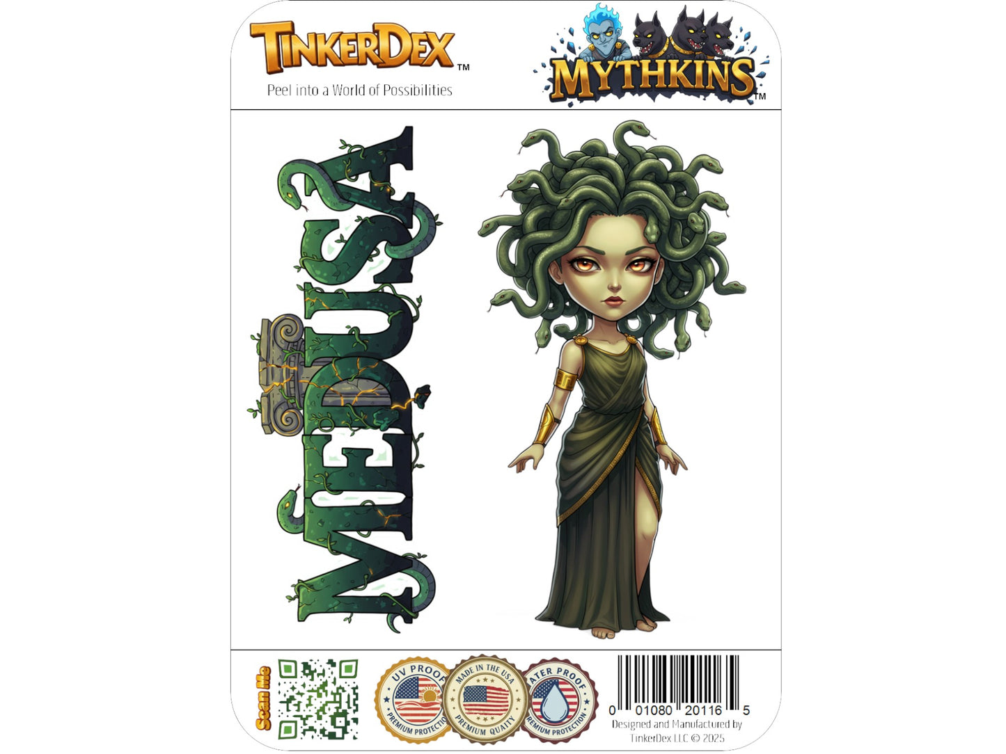 Medusa Sticker and Magnet - Daughter of Phorcys Mythkins™ | Waterproof & UV-Proof