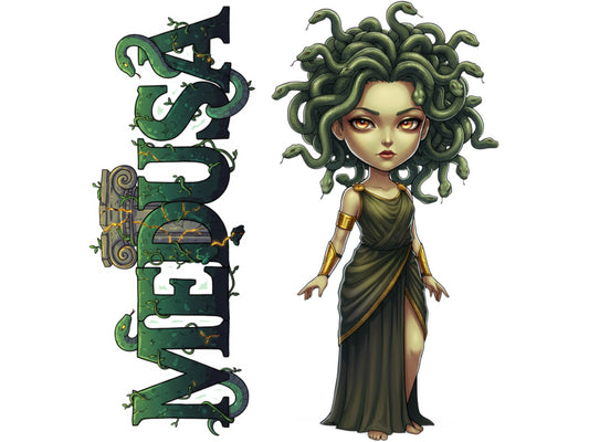 Medusa Sticker and Magnet - Daughter of Phorcys Mythkins™ | Waterproof & UV-Proof