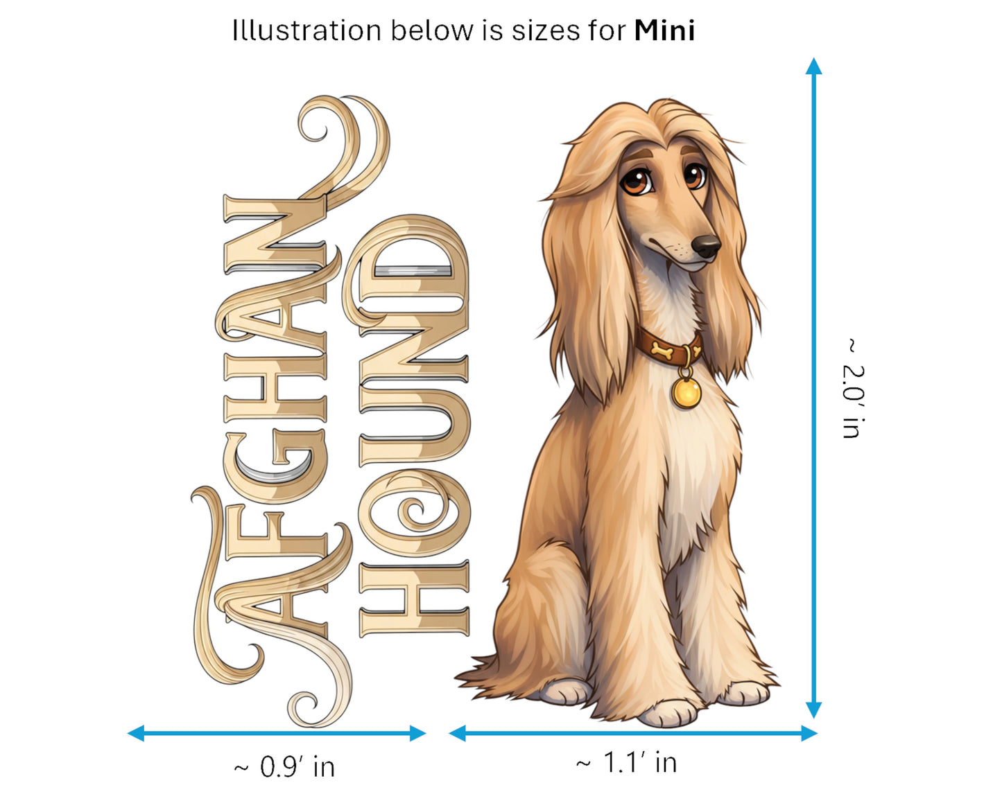 Afghan Hound Sticker and Magnet - the Aristocrat Pawkins™ – Sighthound Dog Breed | Waterproof & UV-Proof