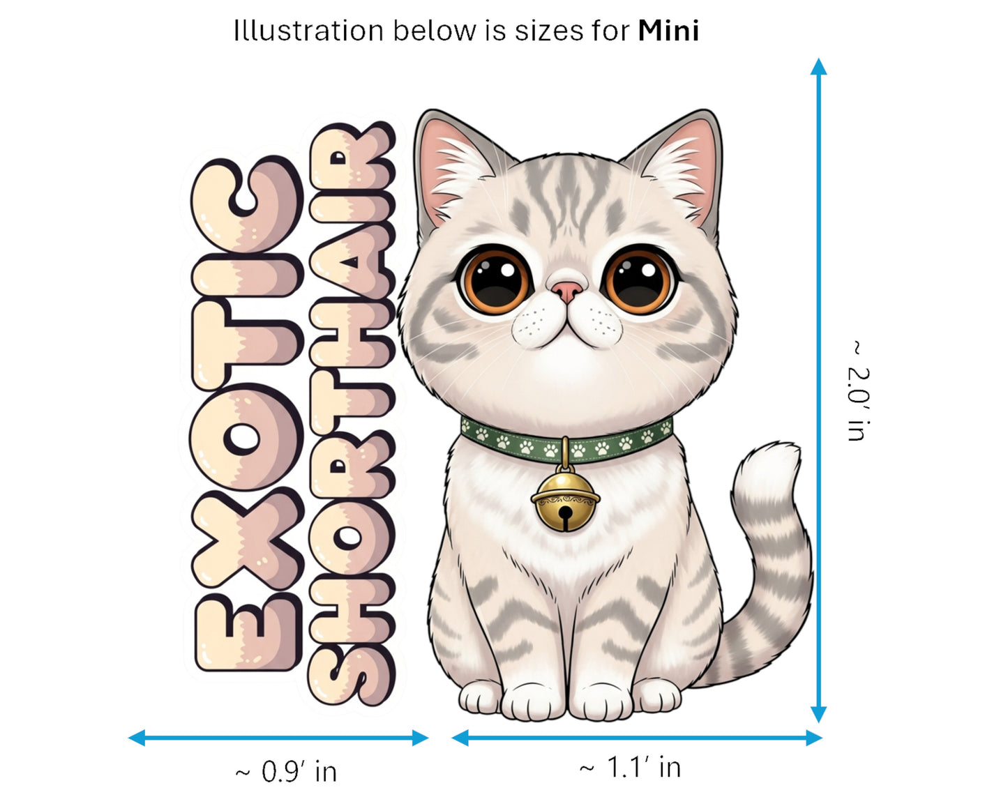 Exotic Shorthair Sticker and Magnet - Lazy Man's Persian Purrkins™ – Domestic Cat Breed | Waterproof & UV-Proof