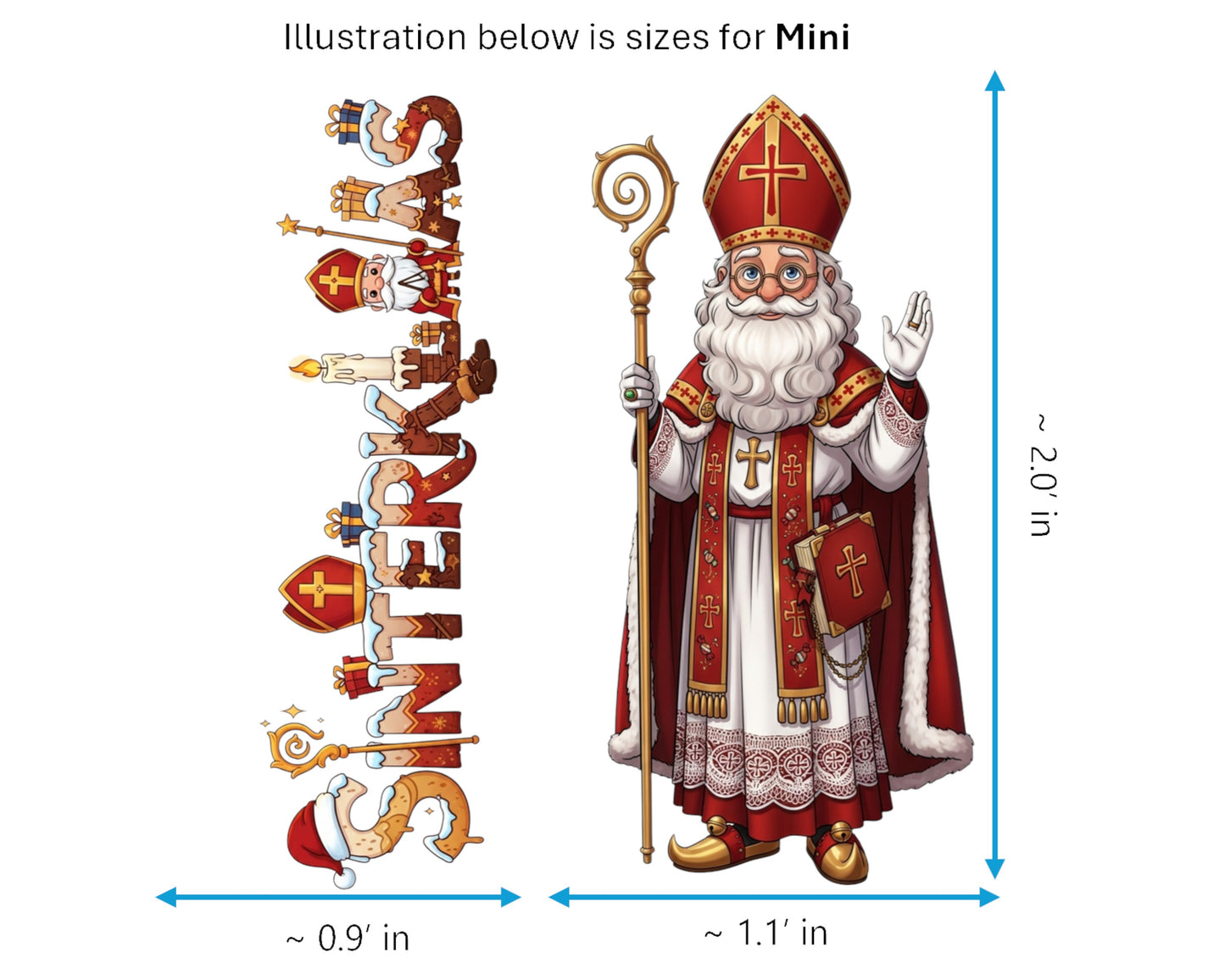 Saint Nicholas Sticker and Magnet - the Wonderworker Biblikins™ – The Original Sinterklaas | Waterproof & UV-Proof (Copy)