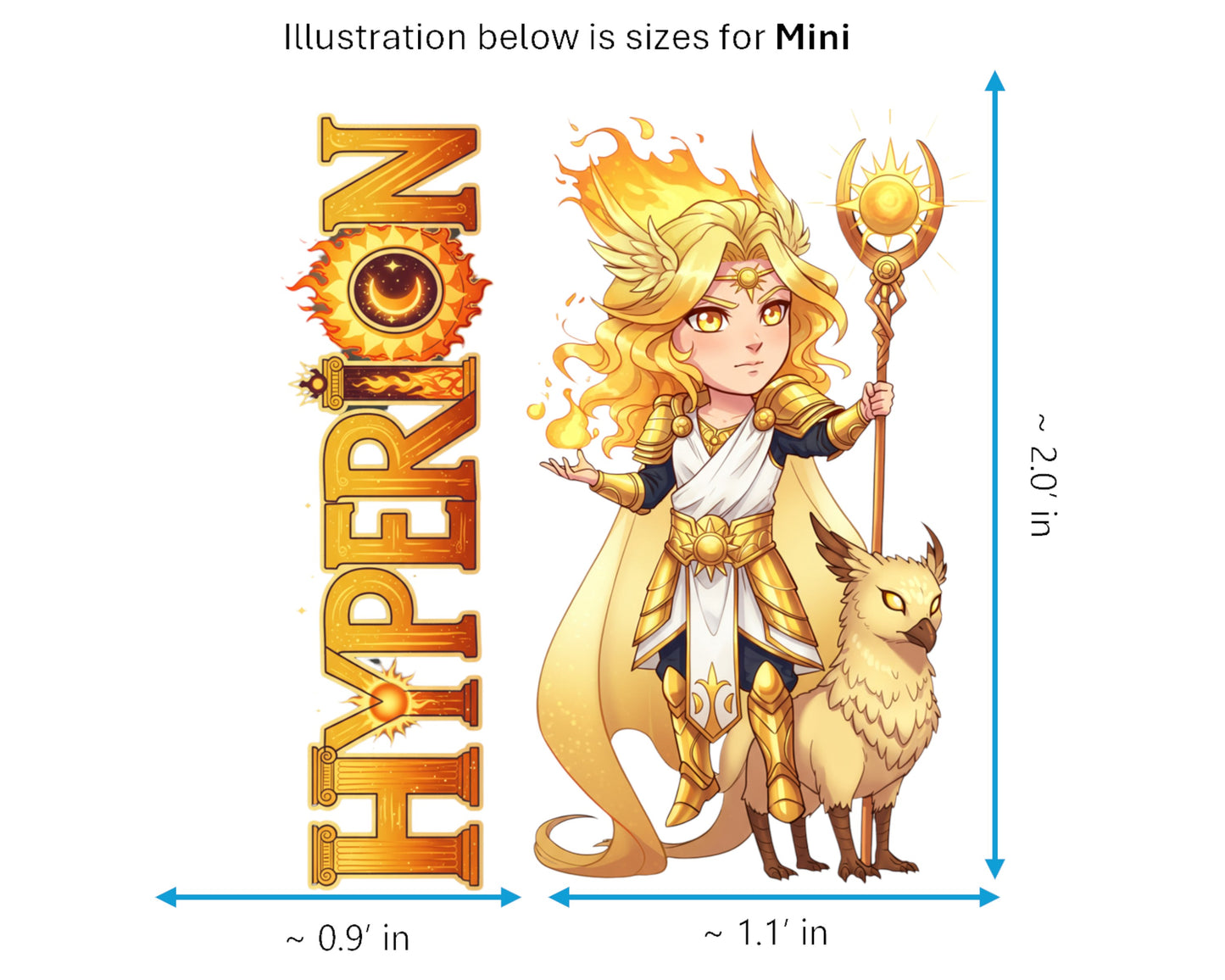 Hyperion Sticker and Magnet - Lord of Light Mythkins™ – Titan God of Light | Waterproof & UV-Proof