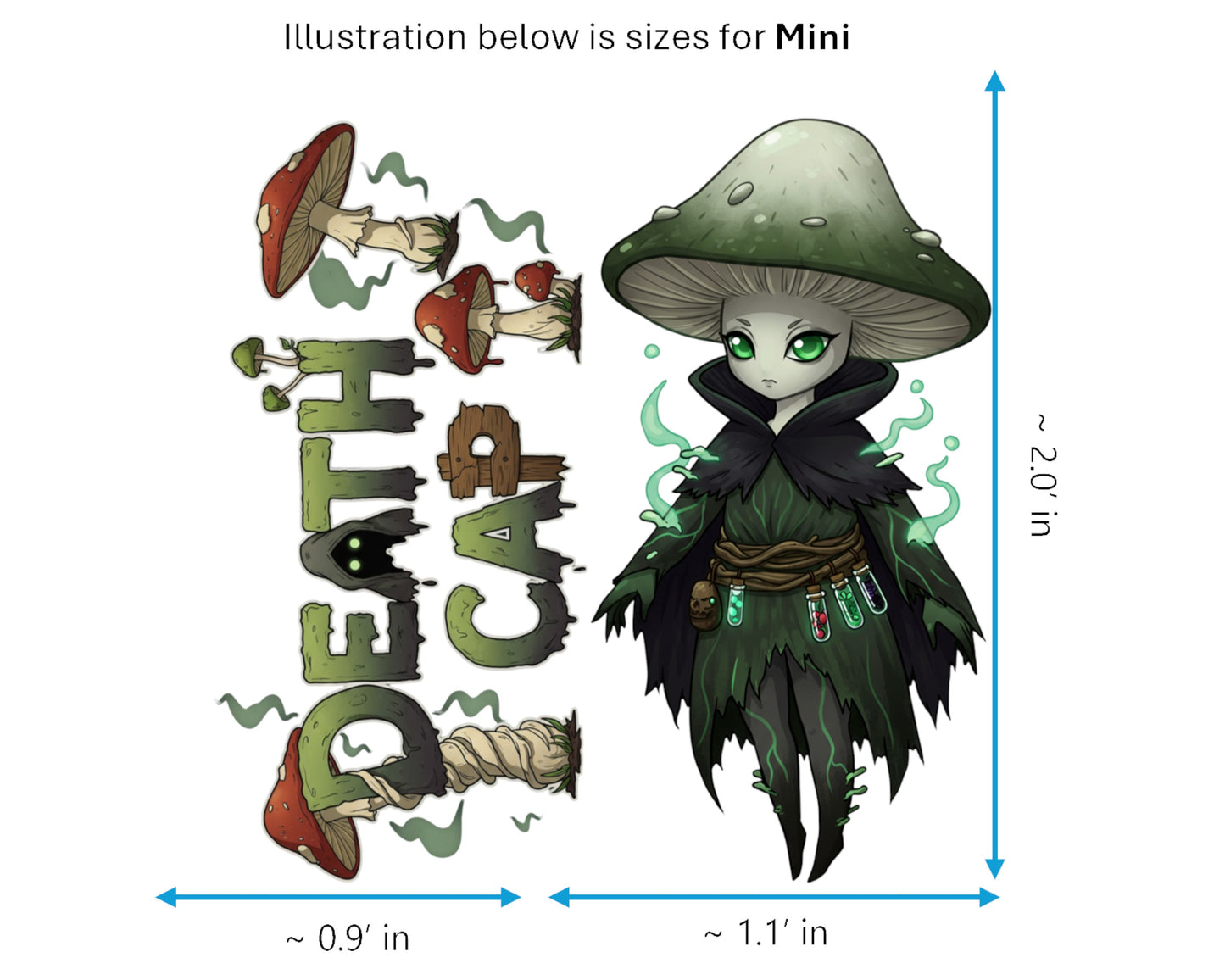 Death Cap Sticker and Magnet - Deadly Deceiver Fungikins™ – Poisonous Mushroom Art | Waterproof & UV-Proof