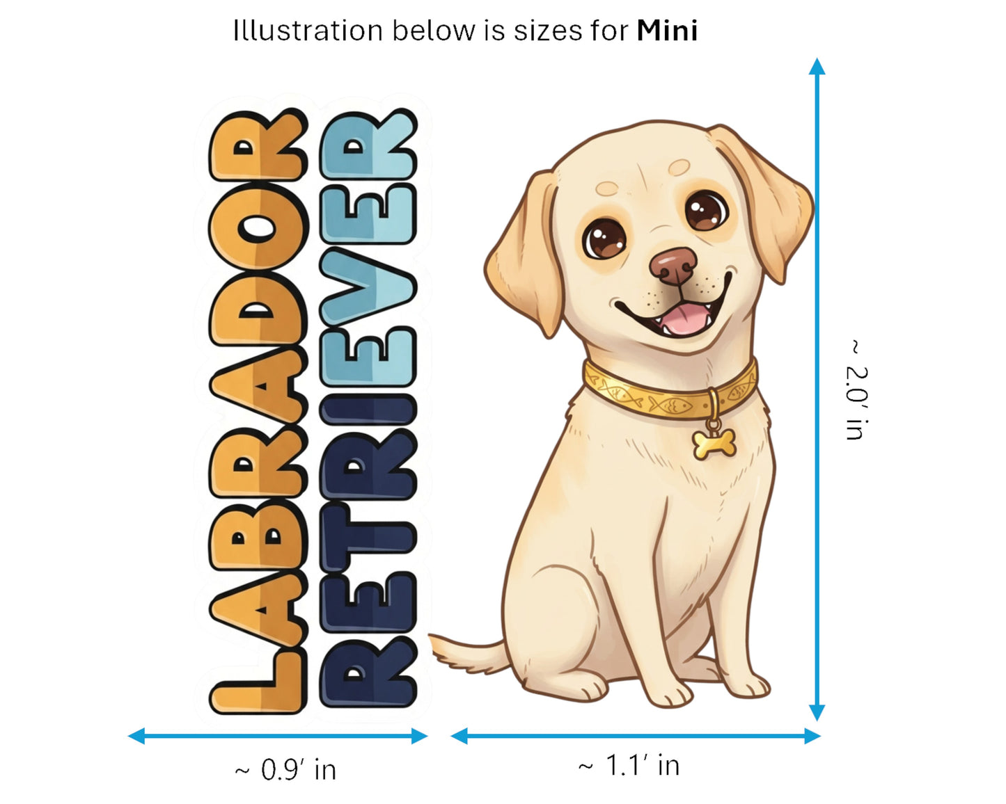 Labrador Retriever Sticker and Magnet - Friendly Fetcher Pawkins™ – Sporting Dog Breed | Waterproof & UV-Proof