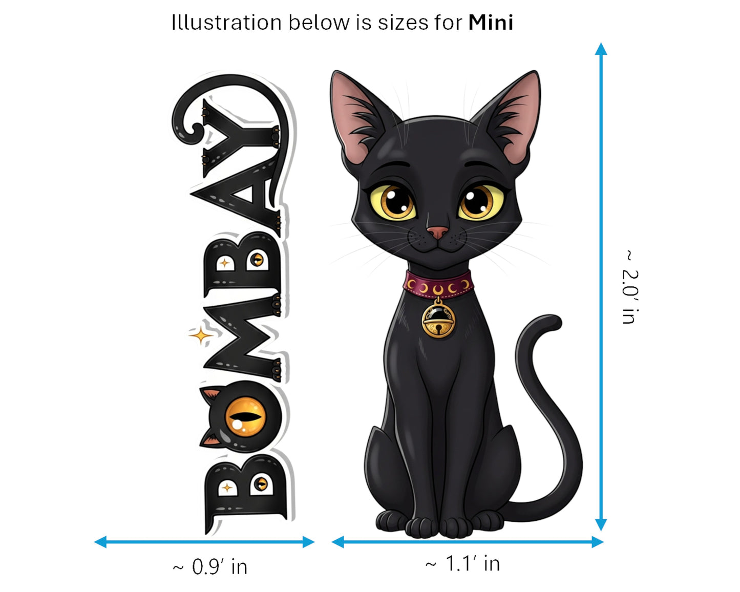 Bombay Sticker and Magnet - the Parlor Panther Purrkins™ – Domestic Cat Breed | Waterproof & UV-Proof