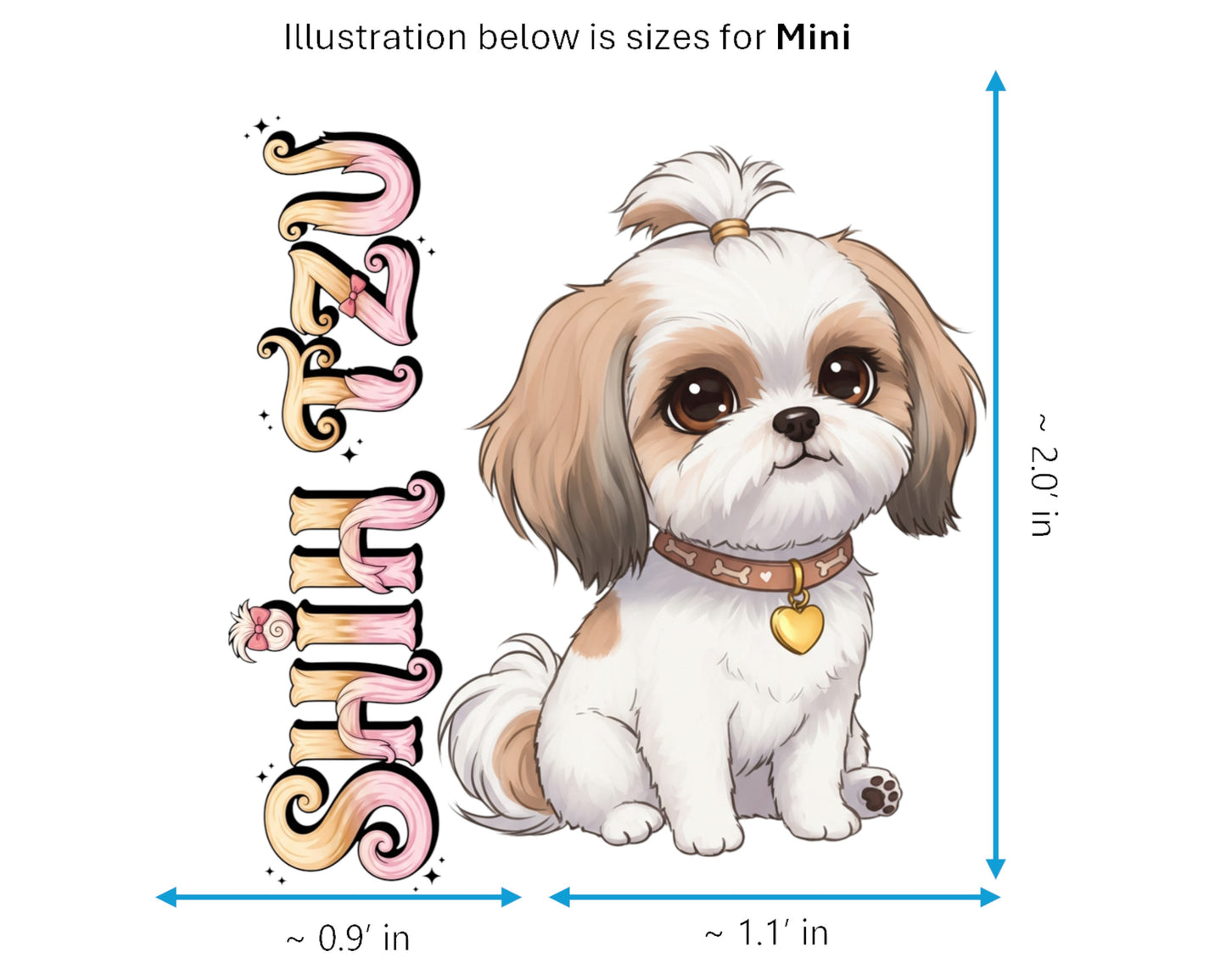 Shih Tzu Sticker and Magnet - the Little Lion Pawkins™ – Toy Dog Breed | Waterproof & UV-Proof