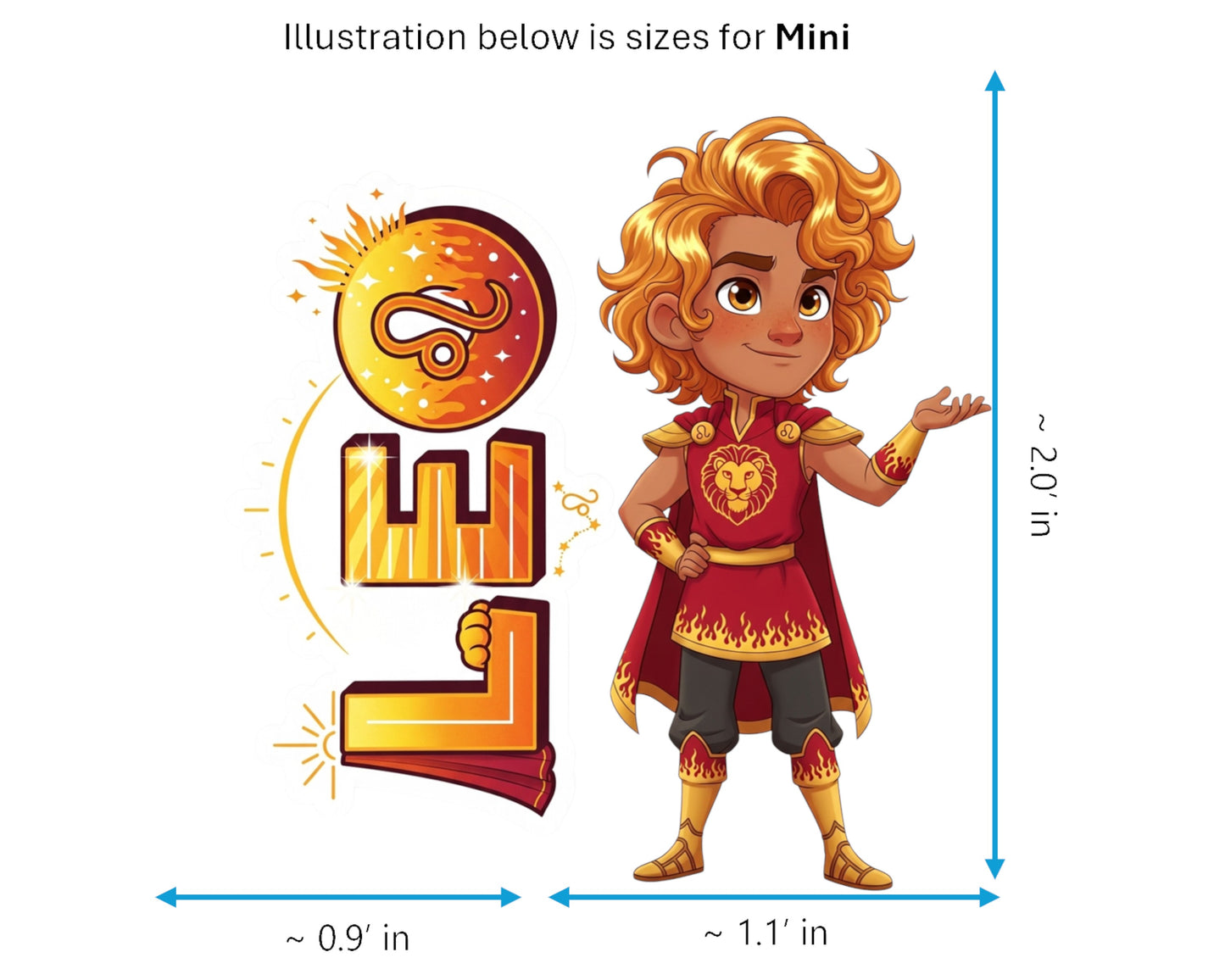 Leo Sticker and Magnet - the Regal Lion Horoskins™ – Zodiac Fire Sign | Waterproof & UV-Proof