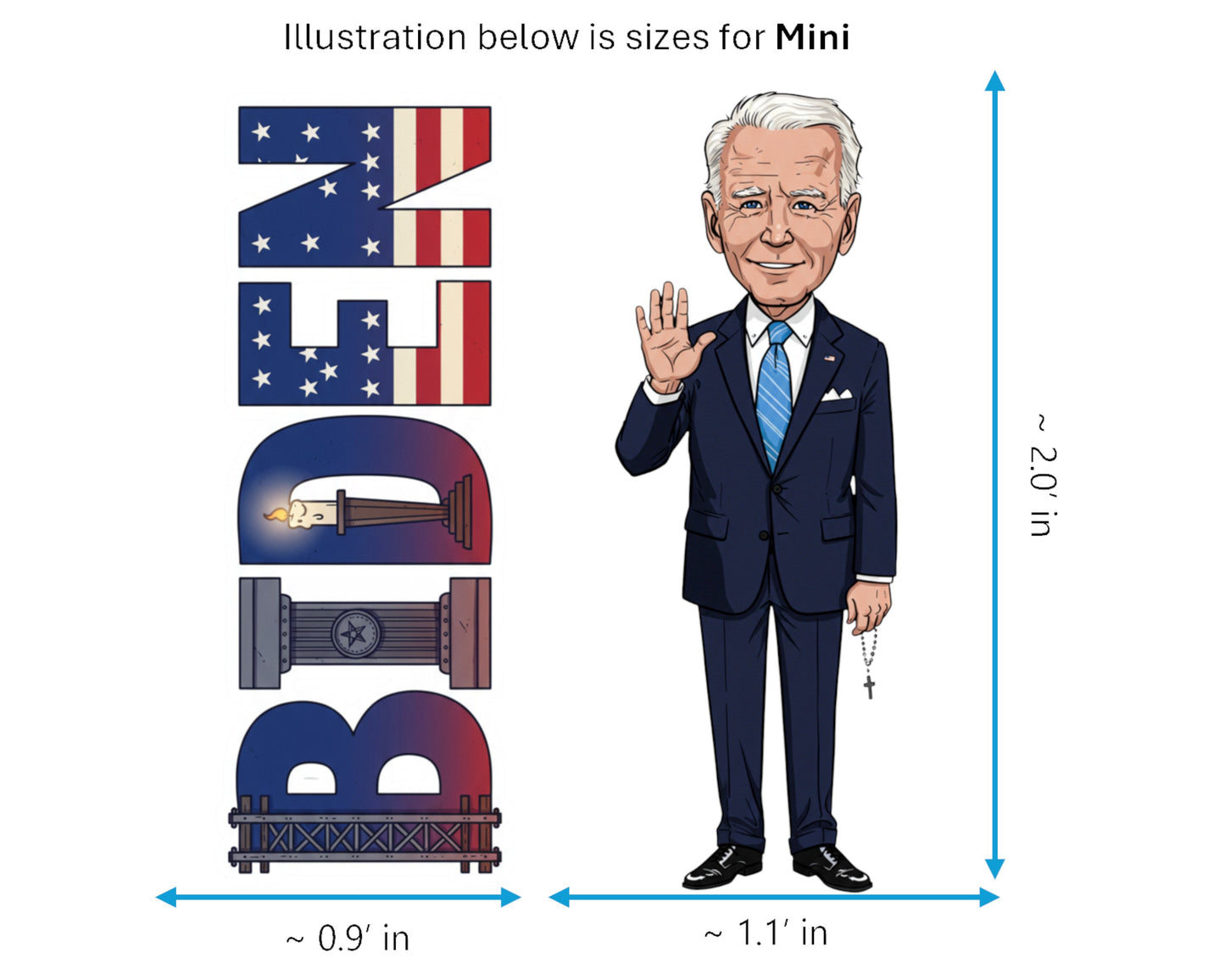 Joe Biden Sticker and Magnet - Amtrak Joe Histkins™ – 46th U.S. President | Waterproof & UV-Proof