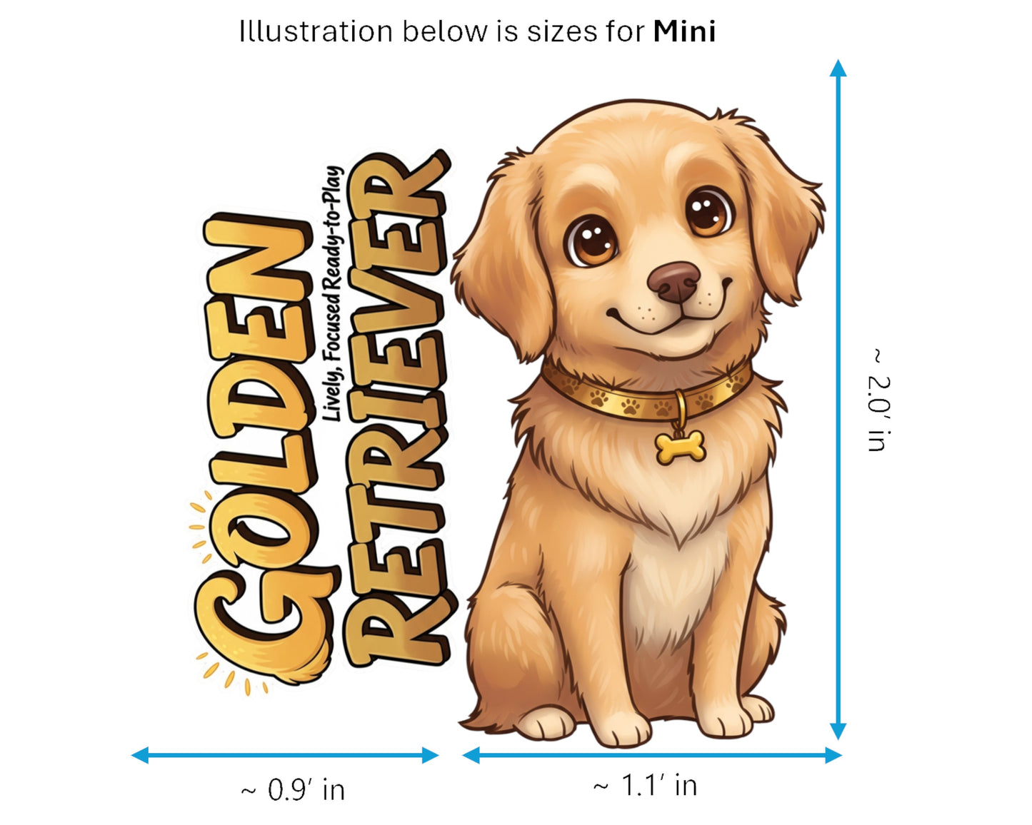 Golden Retriever Sticker and Magnet - Golden Companion Pawkins™ – Sporting Dog Breed | Waterproof & UV-Proof