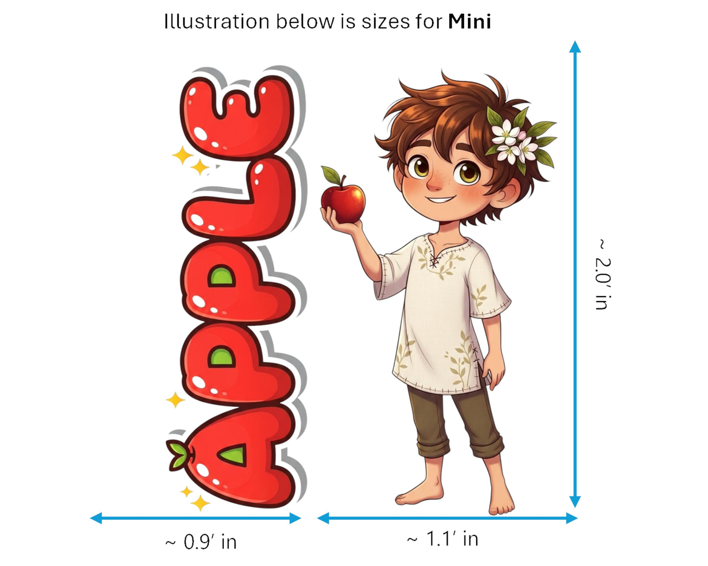 Apple Sticker and Magnet - The Orchard Keeper Treekins™ – Orchard Sprite | Waterproof & UV-Proof