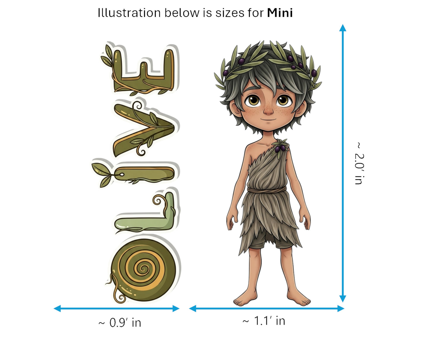 Olive Sticker and Magnet - The Peace Bearer Treekins™ – Mediterranean Spirit | Waterproof & UV-Proof