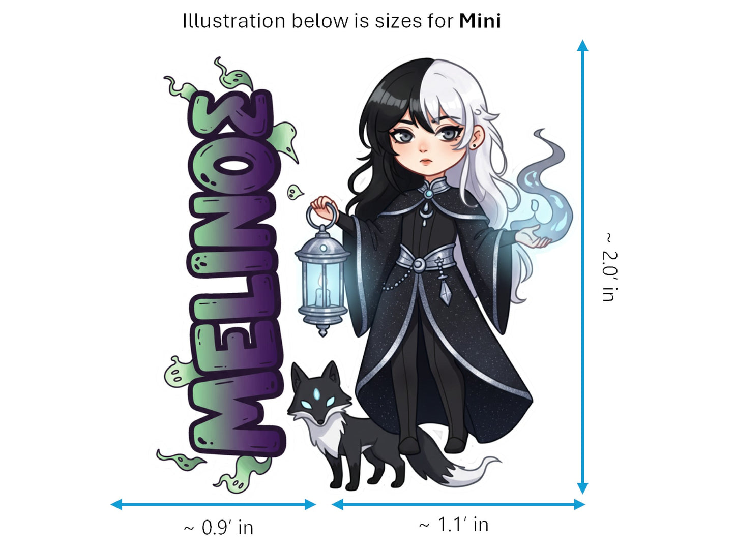 Melinoë Sticker and Magnet - Goddess of Ghosts Mythkins™ – Chthonic Goddess | Waterproof & UV-Proof