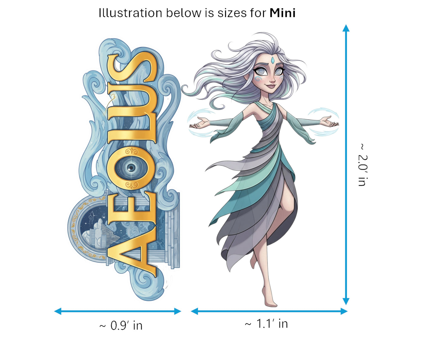 Aeolus Sticker and Magnet - Tamer of Storms Mythkins™ – Greek Goddess of Winds | Waterproof & UV-Proof