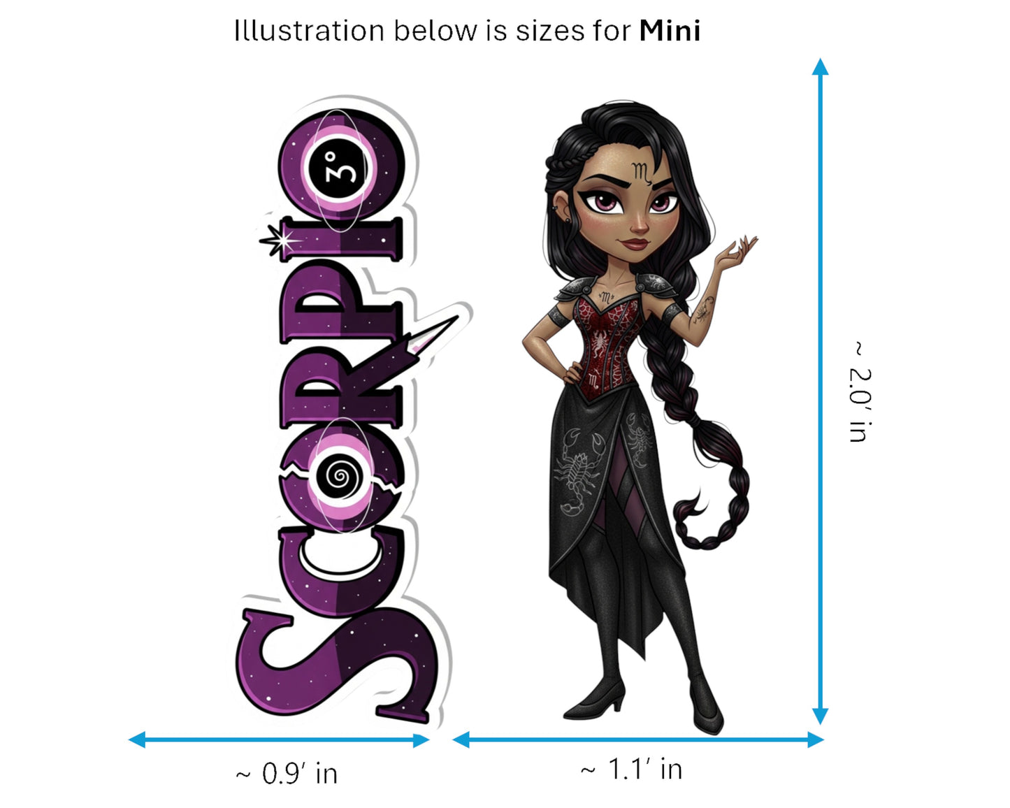 Scorpio Sticker and Magnet - Enigmatic Scorpion Horoskins™ – Zodiac Water Sign | Waterproof & UV-Proof