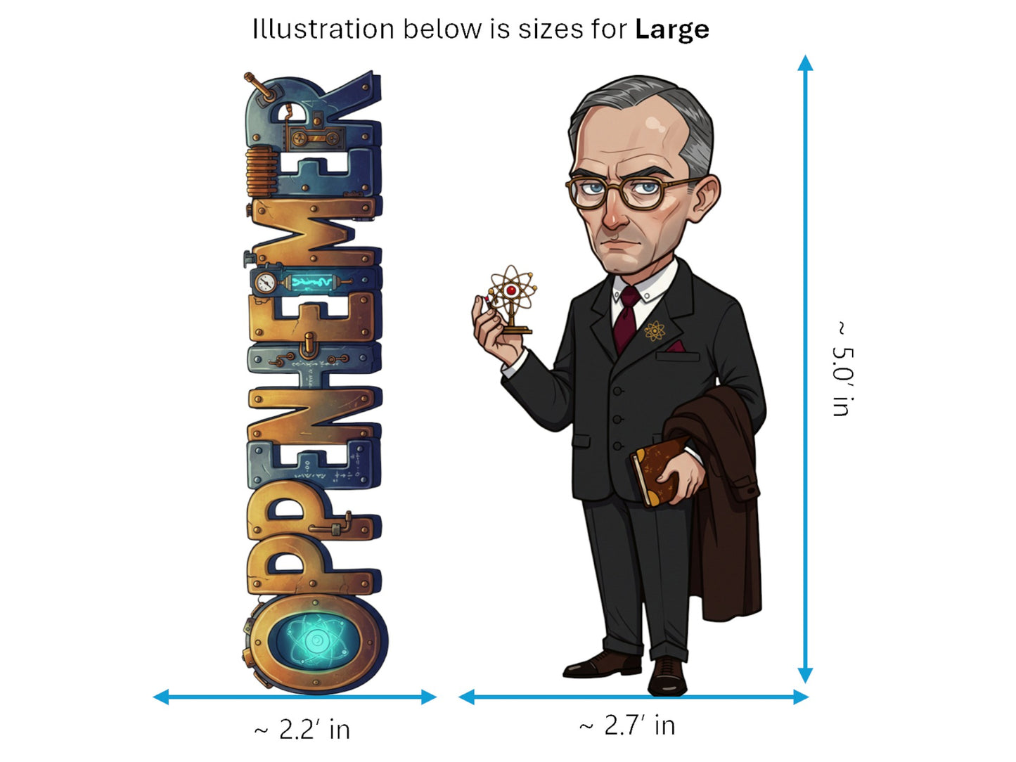 Oppenheimer Sticker and Magnet – Father of the Atomic Bomb Scikins™ | Waterproof & UV-Proof