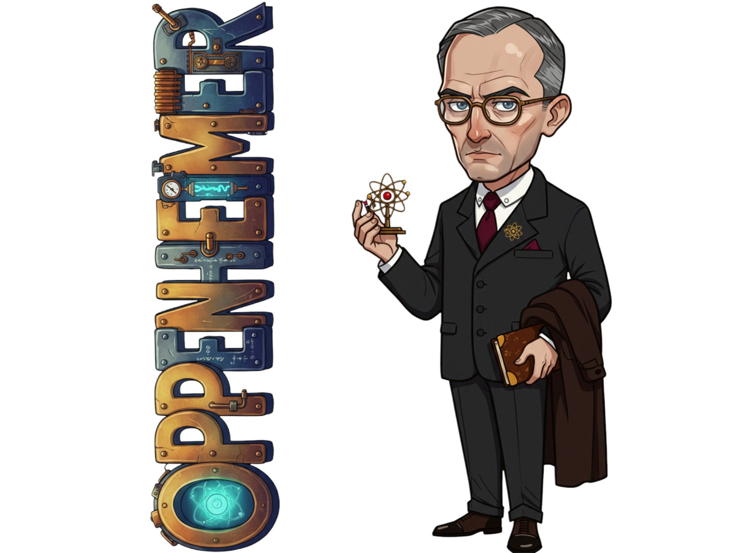 Oppenheimer Sticker and Magnet – Father of the Atomic Bomb Scikins™ | Waterproof & UV-Proof