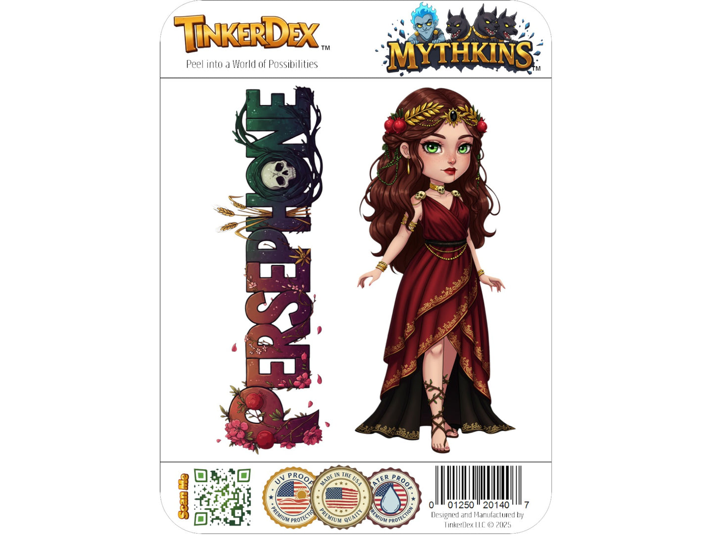 Persephone Sticker and Magnet – Kore Goddess of Spring Mythkins™ | Waterproof & UV-Proof