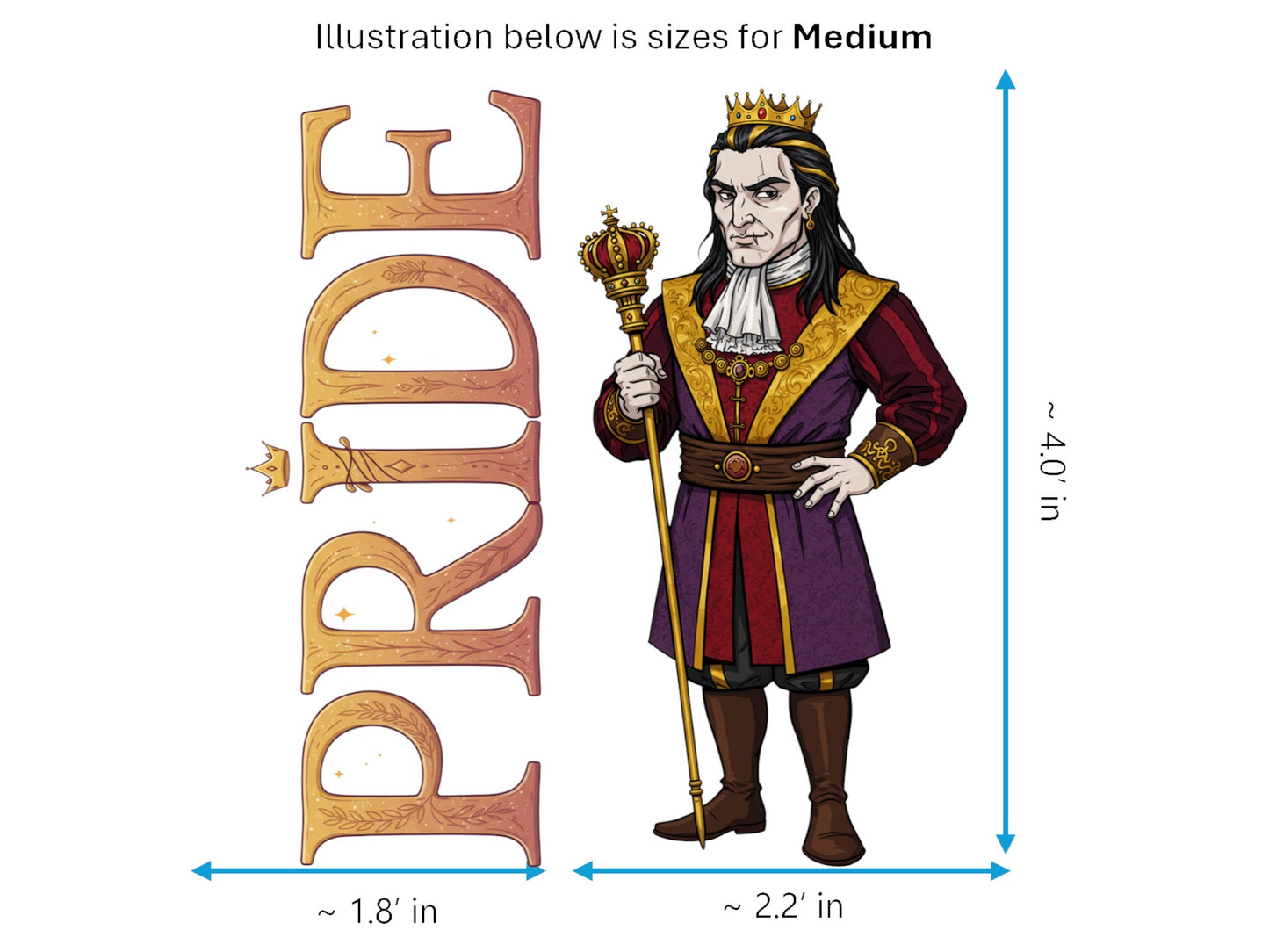 Pride Superbia 7 Sinkins™ Vinyl Sticker – Personification of Pride | Waterproof & UV-Proof