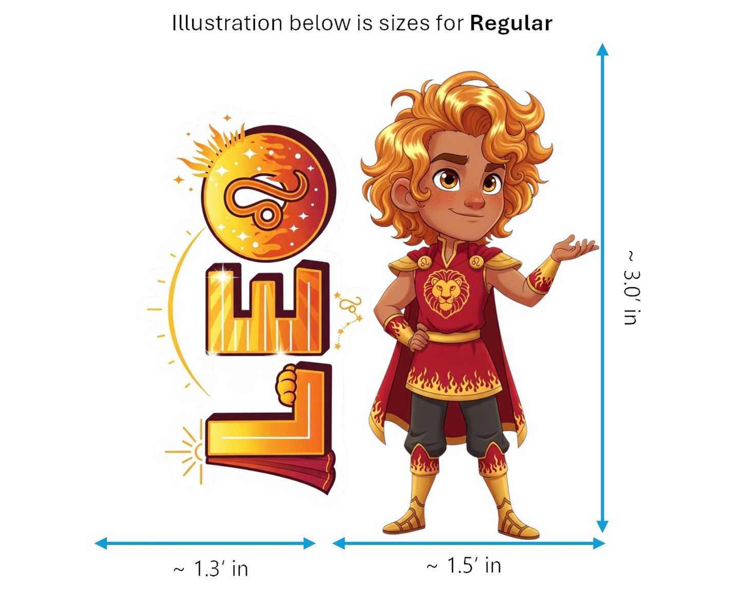 Leo Sticker and Magnet - the Regal Lion Horoskins™ – Zodiac Fire Sign | Waterproof & UV-Proof