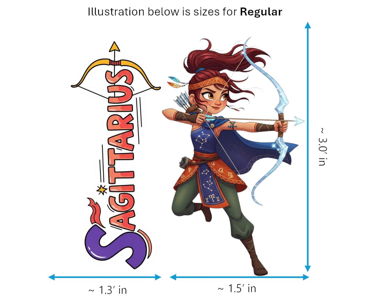 Sagittarius Sticker and Magnet - Celestial Archer Horoskins™ – Zodiac Fire Sign | Waterproof & UV-Proof