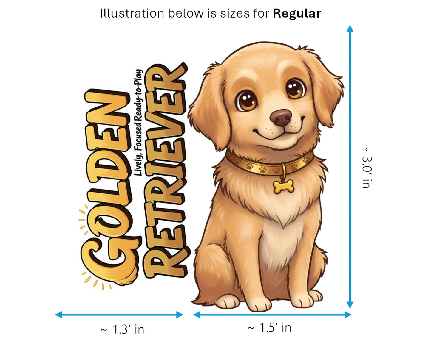 Golden Retriever Sticker and Magnet - Golden Companion Pawkins™ – Sporting Dog Breed | Waterproof & UV-Proof