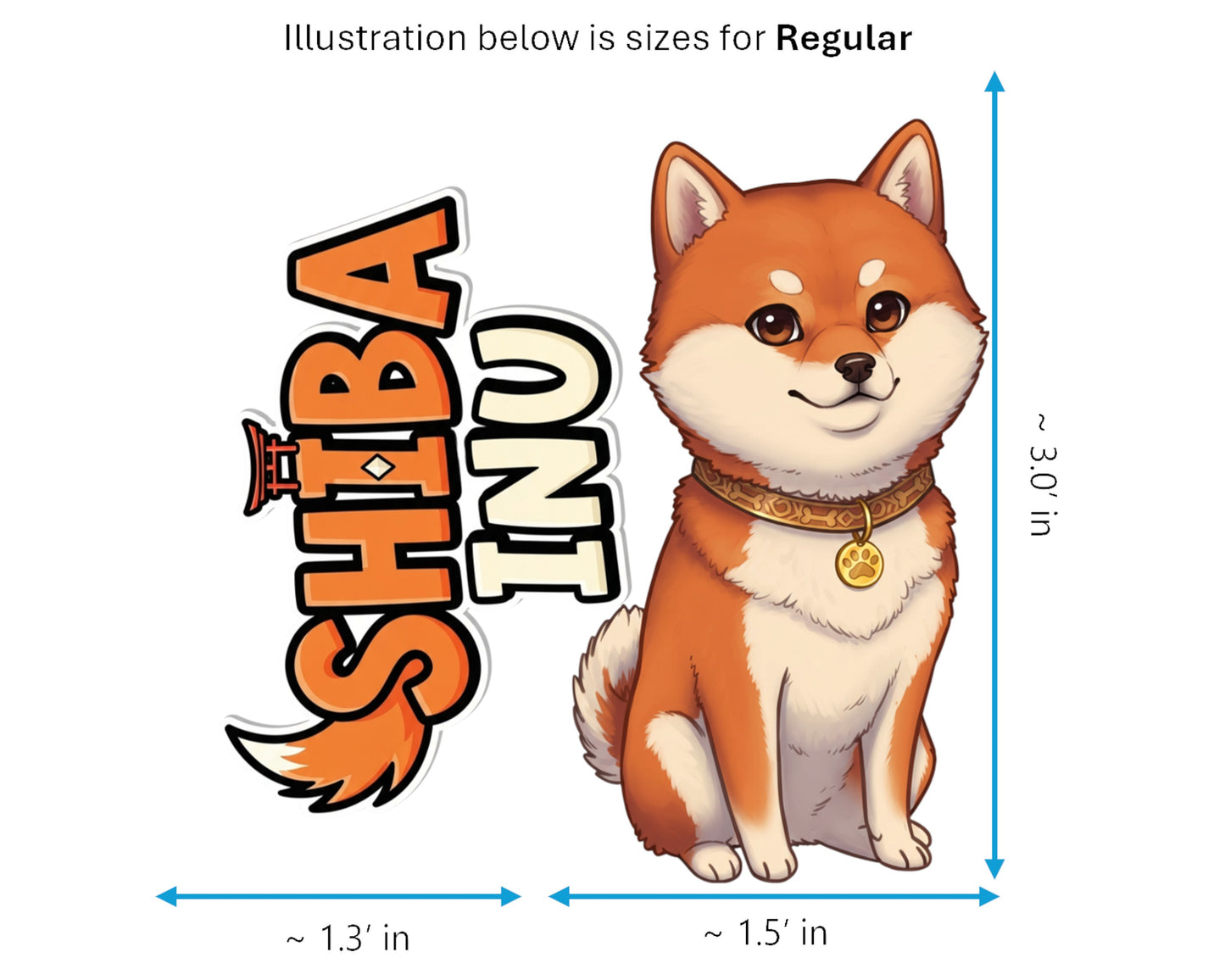 Shiba Inu Sticker and Magnet - Internet's Doge Pawkins™ – Japanese Dog Breed | Waterproof & UV-Proof