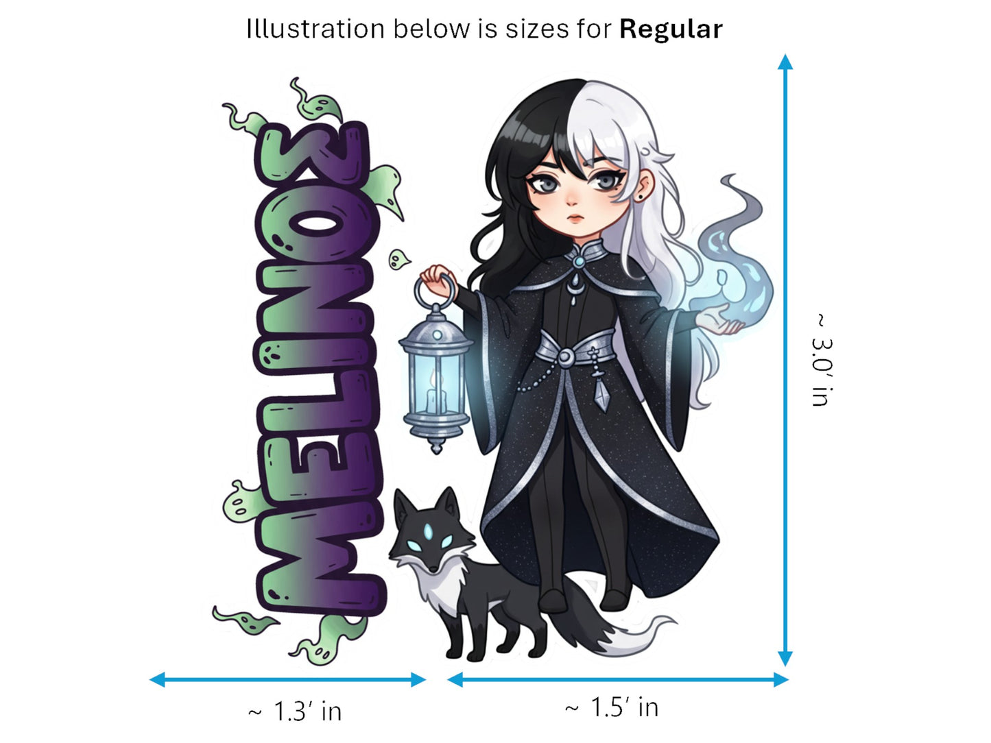 Melinoë Sticker and Magnet - Goddess of Ghosts Mythkins™ – Chthonic Goddess | Waterproof & UV-Proof