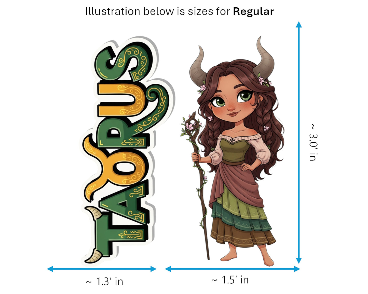 Taurus Sticker and Magnet - the Celestial Bull Horoskins™ – Zodiac Earth Sign | Waterproof & UV-Proof