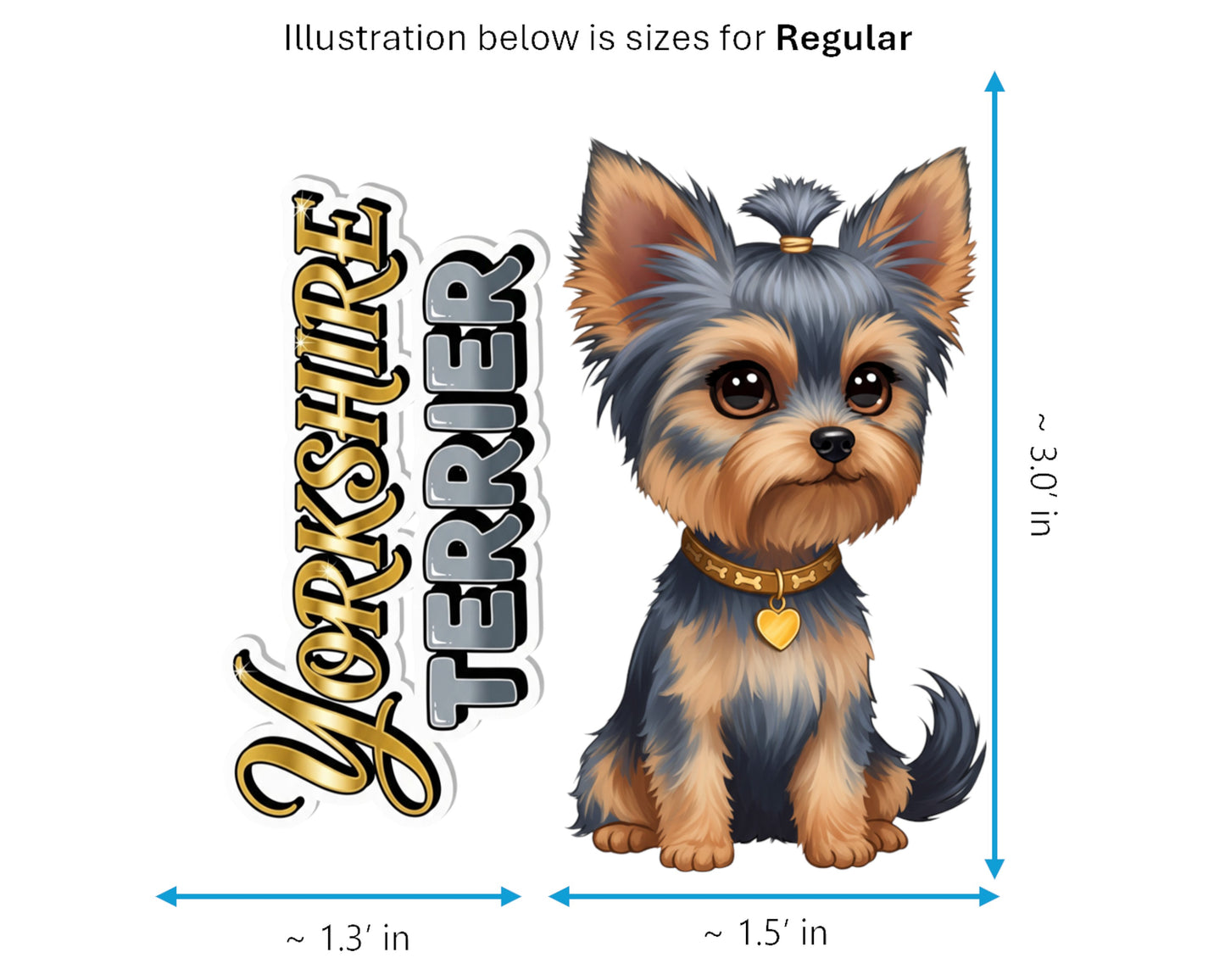 Yorkshire Terrier Sticker and Magnet - Tomboy Toy Pawkins™ – Toy Terrier Dog Breed | Waterproof & UV-Proof