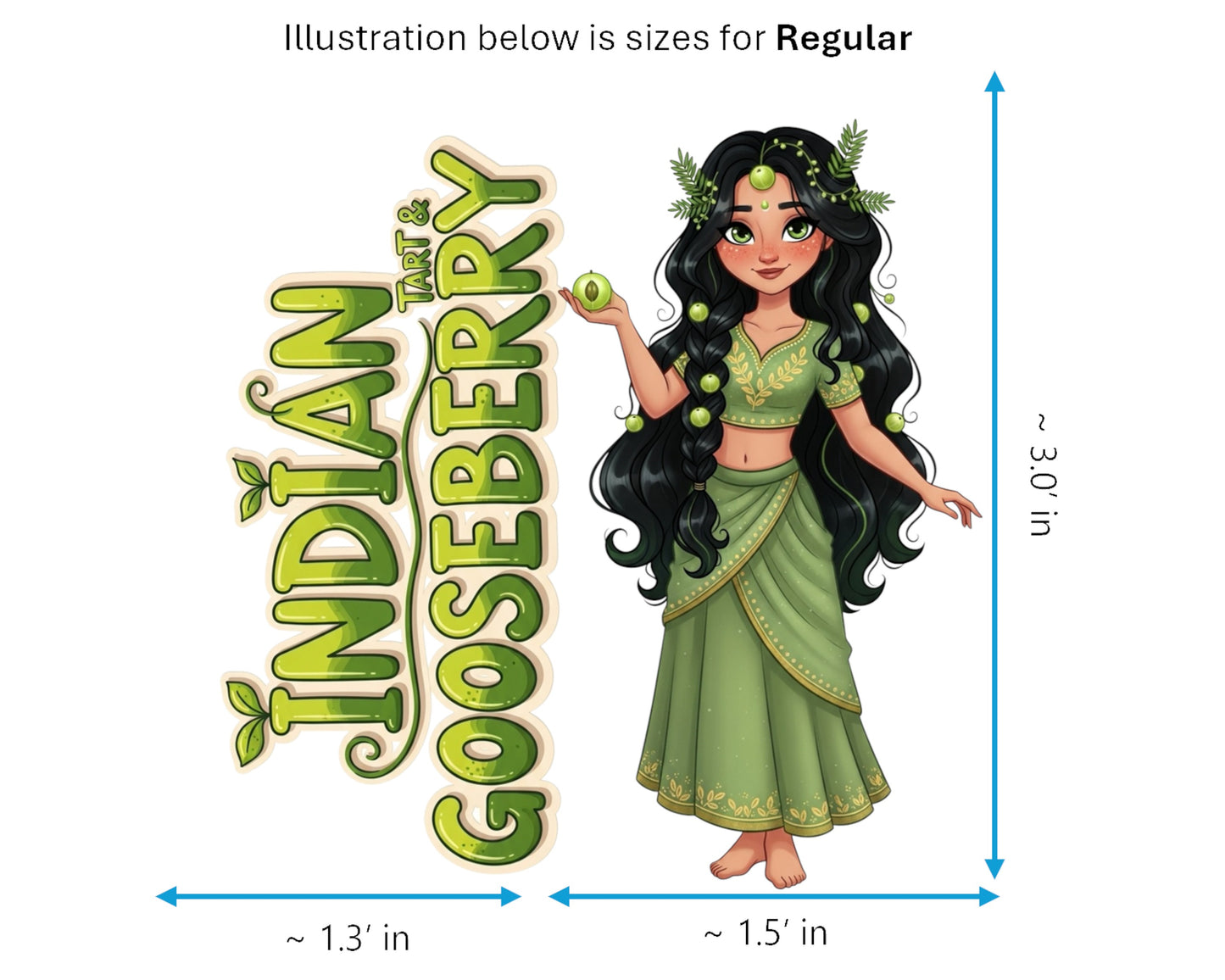 Indian Gooseberry Sticker and Magnet - The Bearer of Wellness Treekins™ – Ayurvedic Spirit | Waterproof & UV-Proof