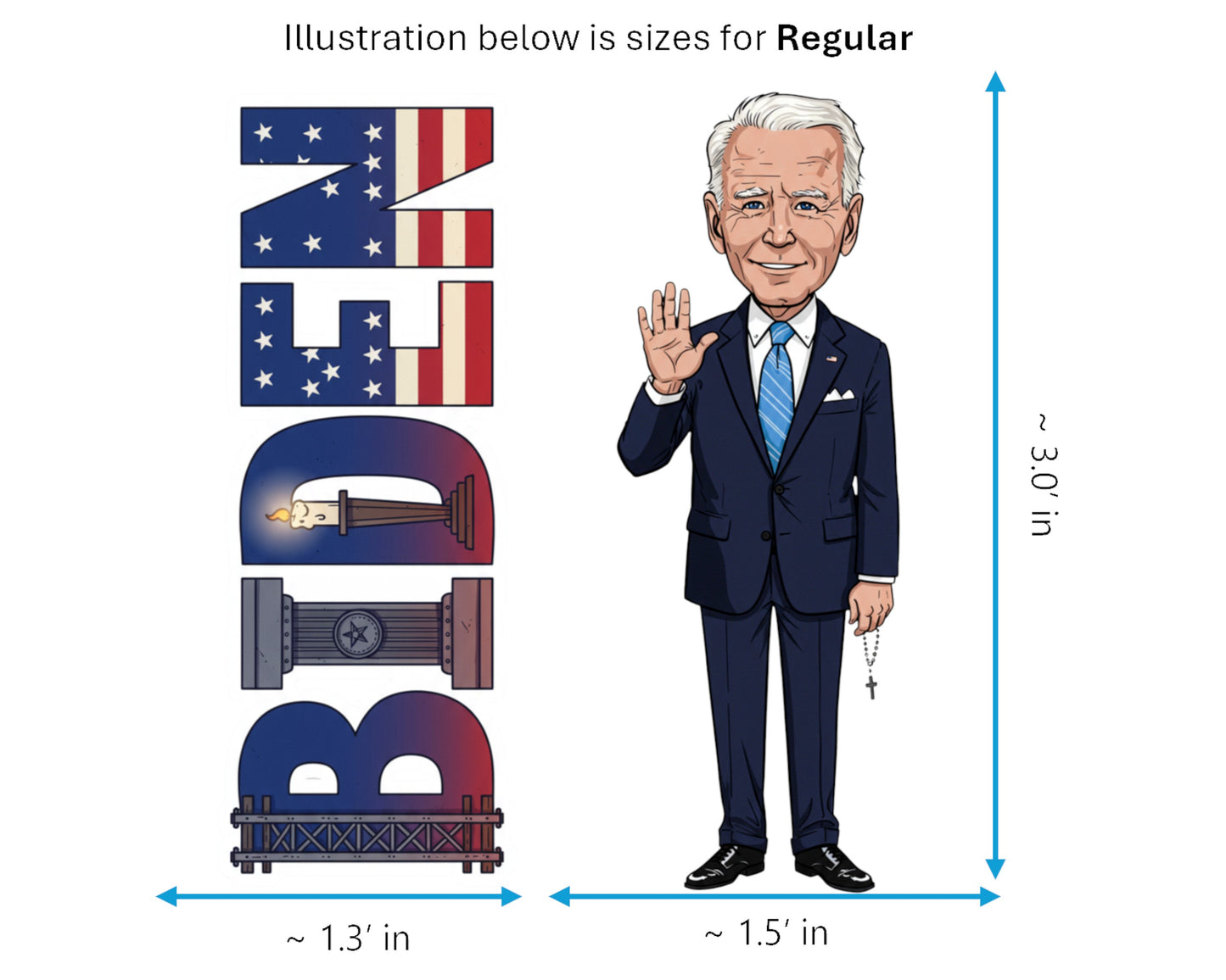 Joe Biden Sticker and Magnet - Amtrak Joe Histkins™ – 46th U.S. President | Waterproof & UV-Proof