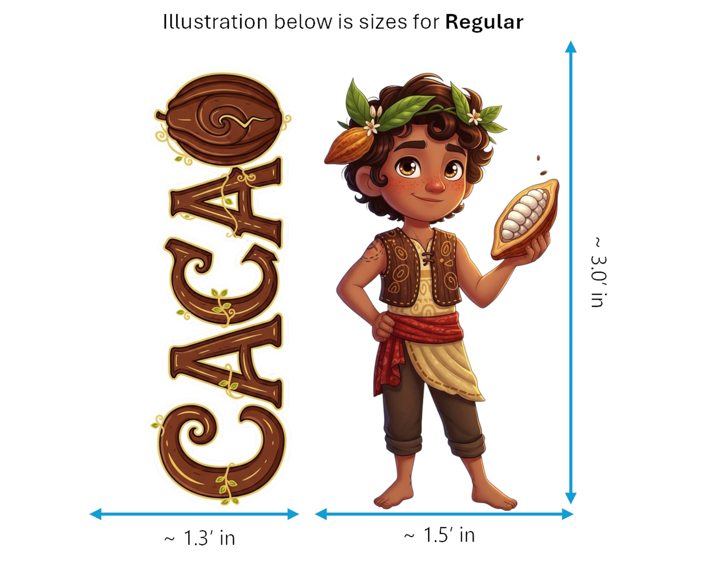 Cacao Sticker and Magnet - The Food of the Gods Treekins™ – Rainforest Spirit | Waterproof & UV-Proof