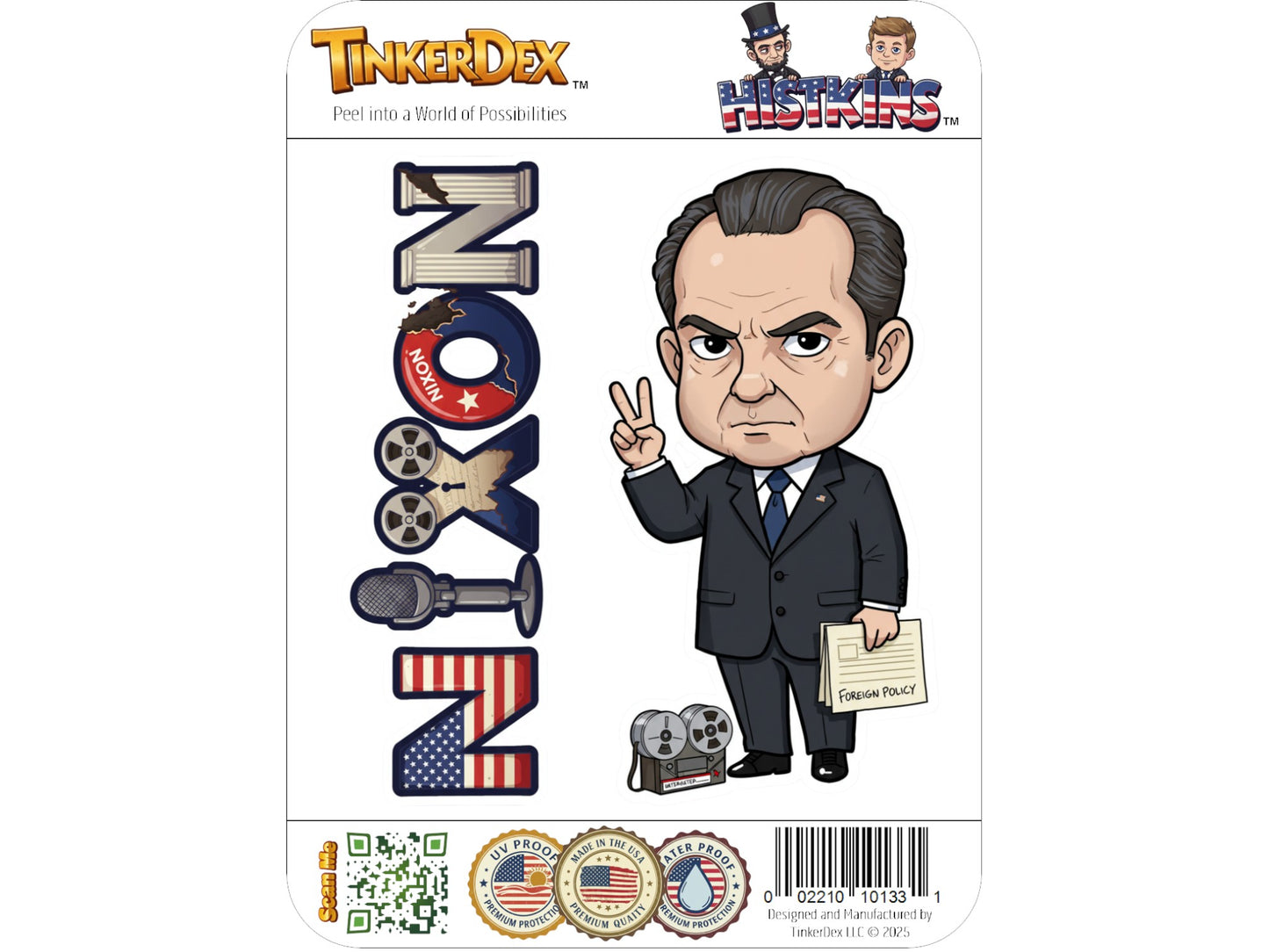 Richard Nixon, Architect of Détente Histkins™ Vinyl Sticker – 37th U.S. President | Waterproof & UV-Proof