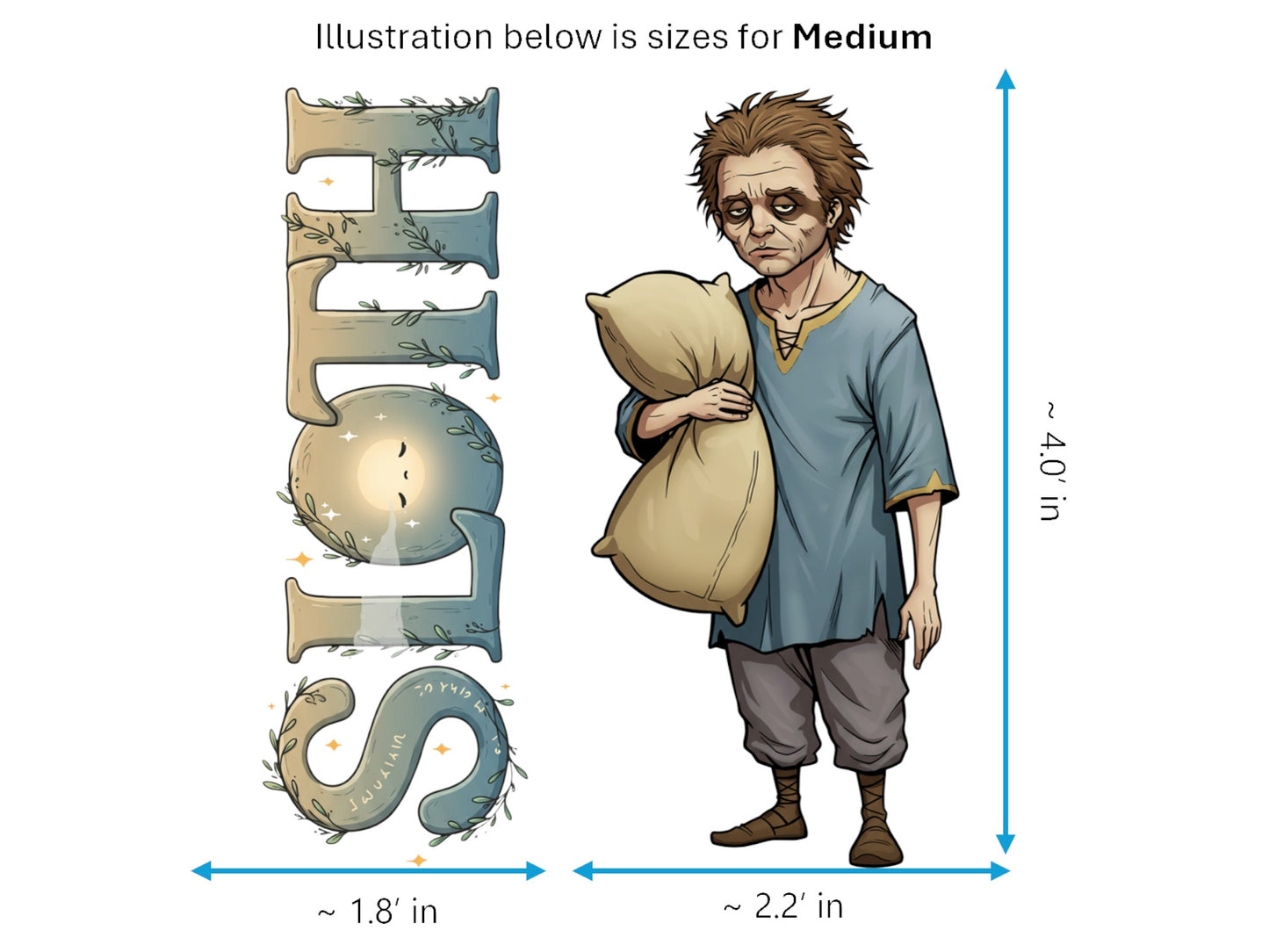 Sloth Acedia 7 Sinkins™ Vinyl Sticker – Personification of Sloth | Waterproof & UV-Proof